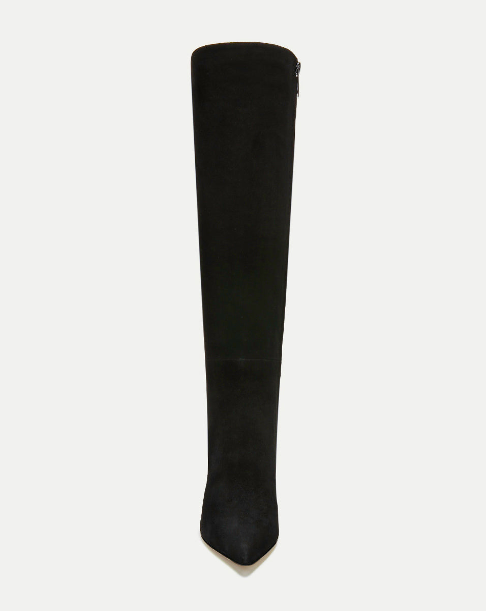 Suede Knee-High Boots with Stiletto Heel | Wide-Calf Lisa Boot