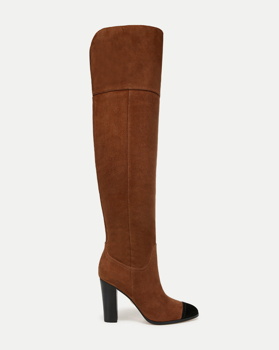 Suede Over-The-Knee Boot with 3.75" Heel & Side Zipper | Conrad