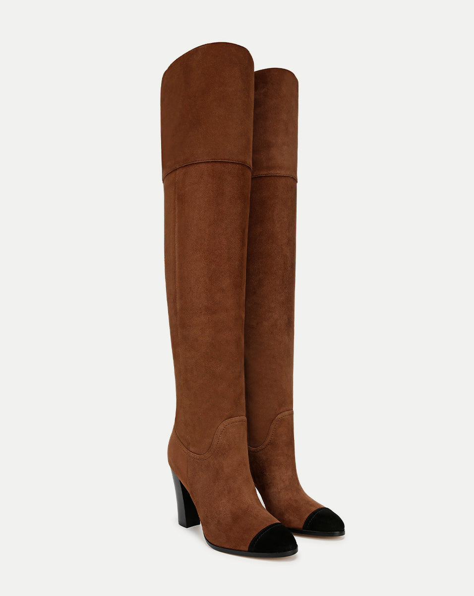 Suede Over-The-Knee Boot with 3.75" Heel & Side Zipper | Conrad