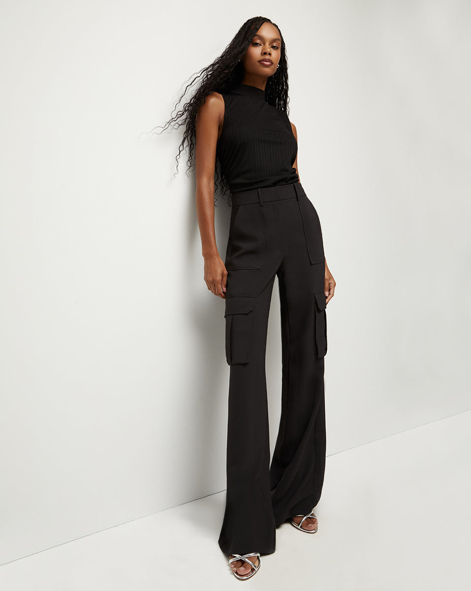 Luxury Cargo Pants for Women - High-Rise Wide Leg | Saul