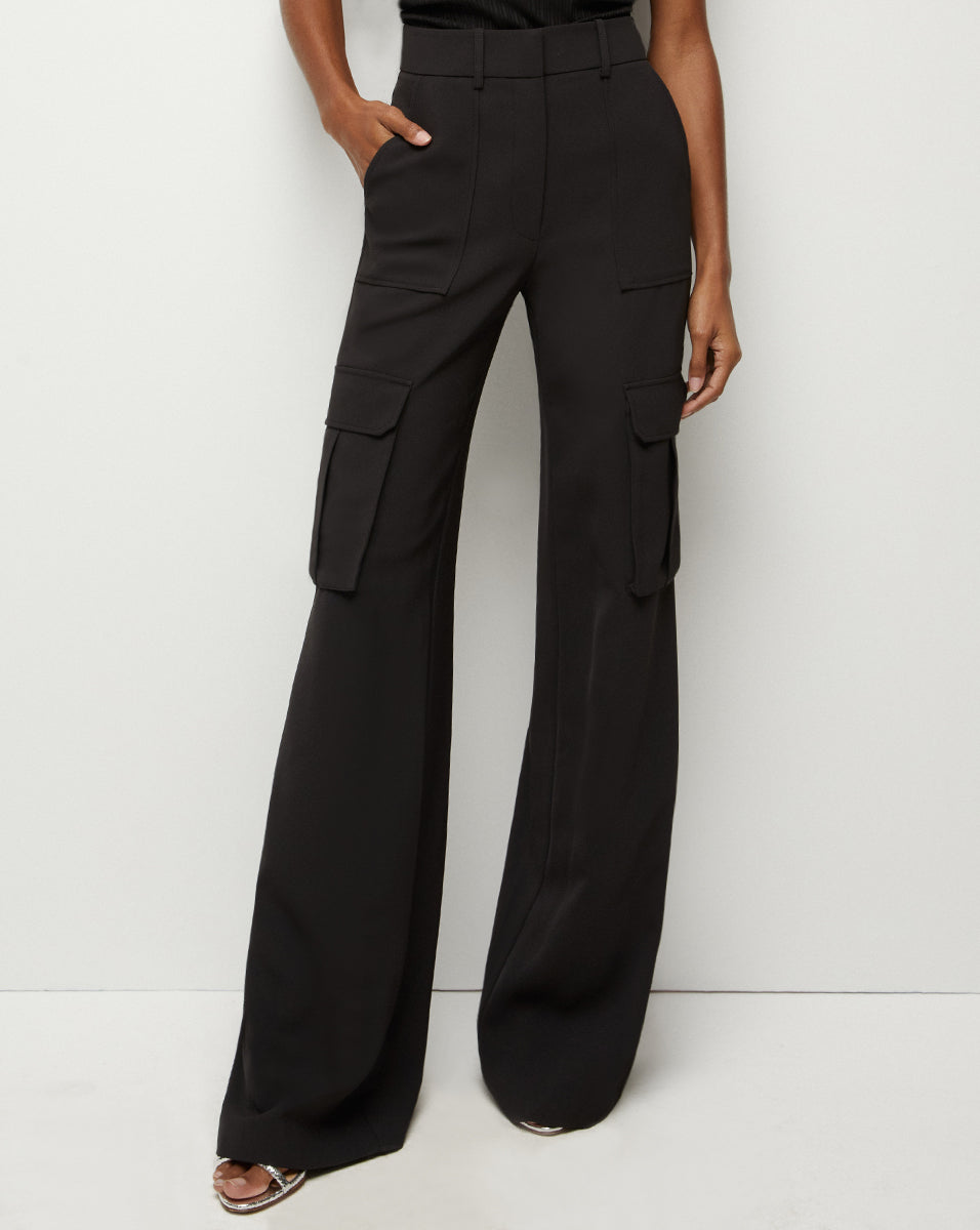 Luxury Cargo Pants for Women - High-Rise Wide Leg | Saul