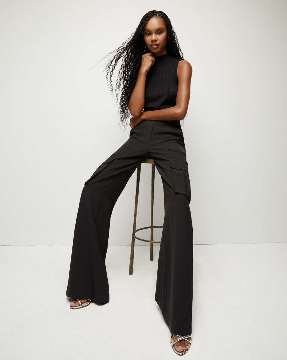 Luxury Cargo Pants for Women - High-Rise Wide Leg | Saul