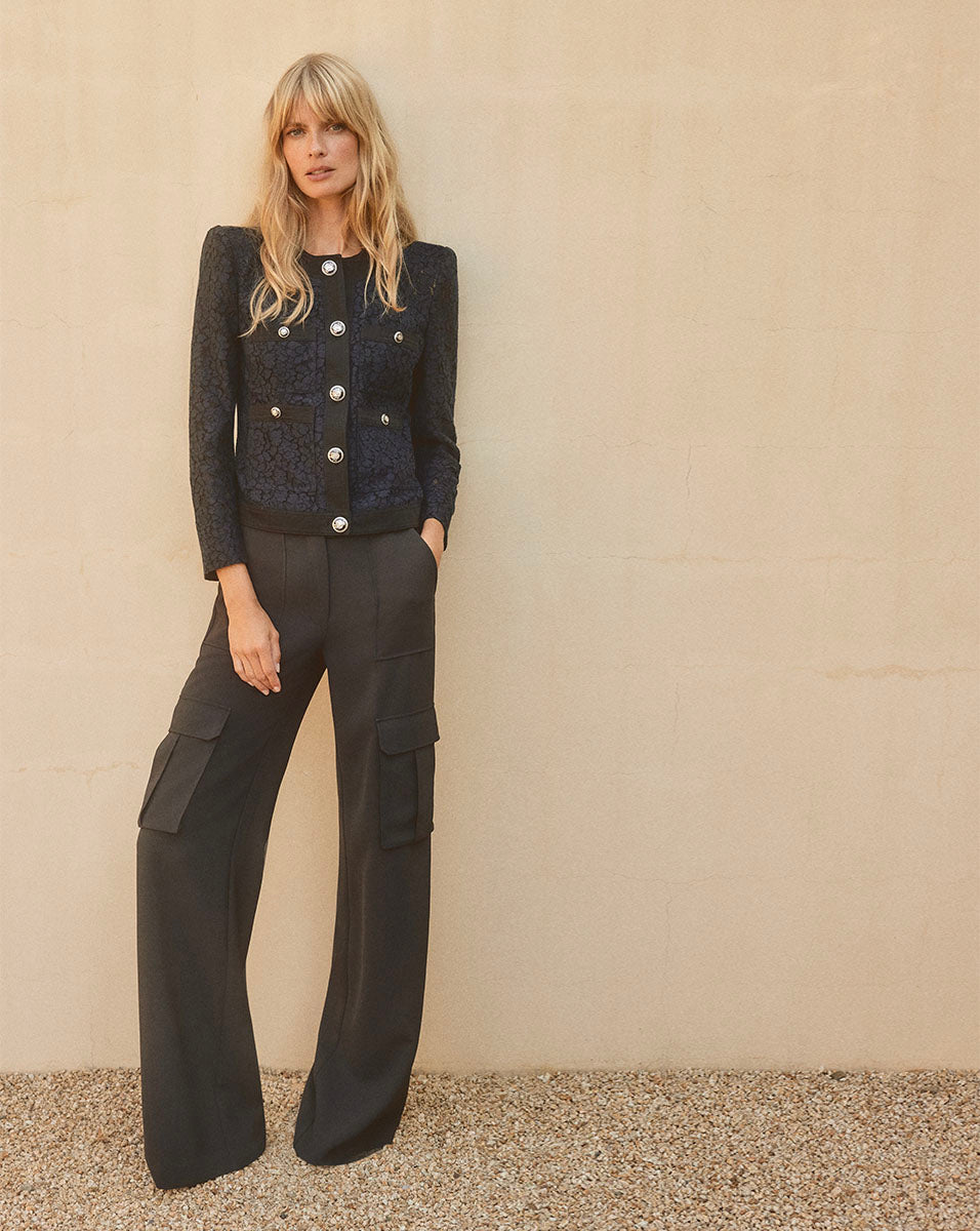 Luxury Cargo Pants for Women - High-Rise Wide Leg | Saul