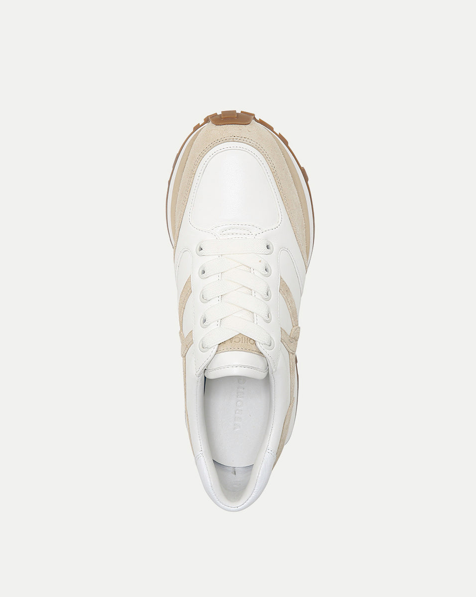 Valentina Leather Sneakers with Cushioned Midsole & Suede Details | Comfortable & Stylish