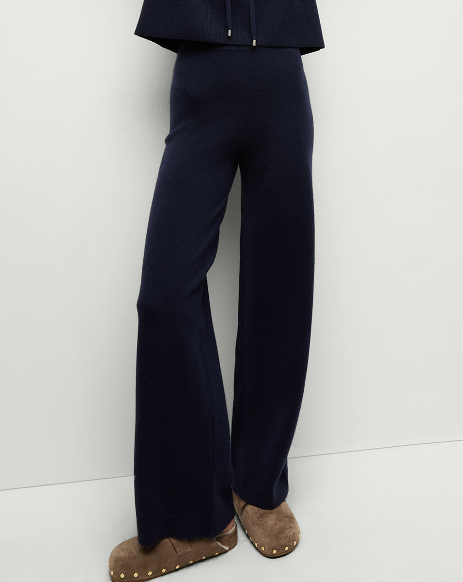 Luxury Cashmere Merino Wool Sweatpants | Jenkins High Waist Wide Leg