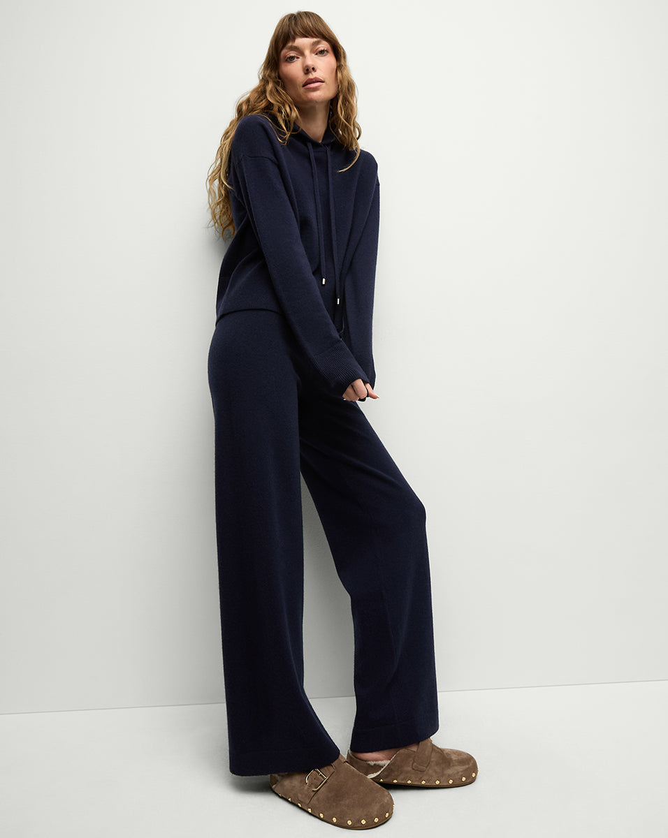 Luxury Cashmere Merino Wool Sweatpants | Jenkins High Waist Wide Leg
