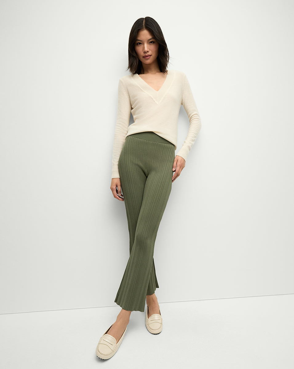 Rib-Knit Flare Pants for Women | Massaro