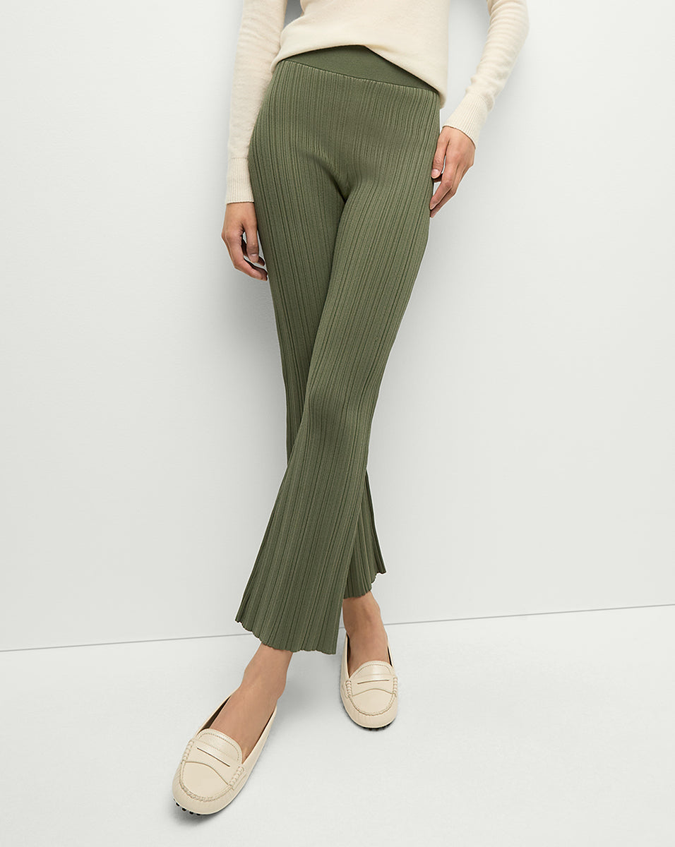 Rib-Knit Flare Pants for Women | Massaro