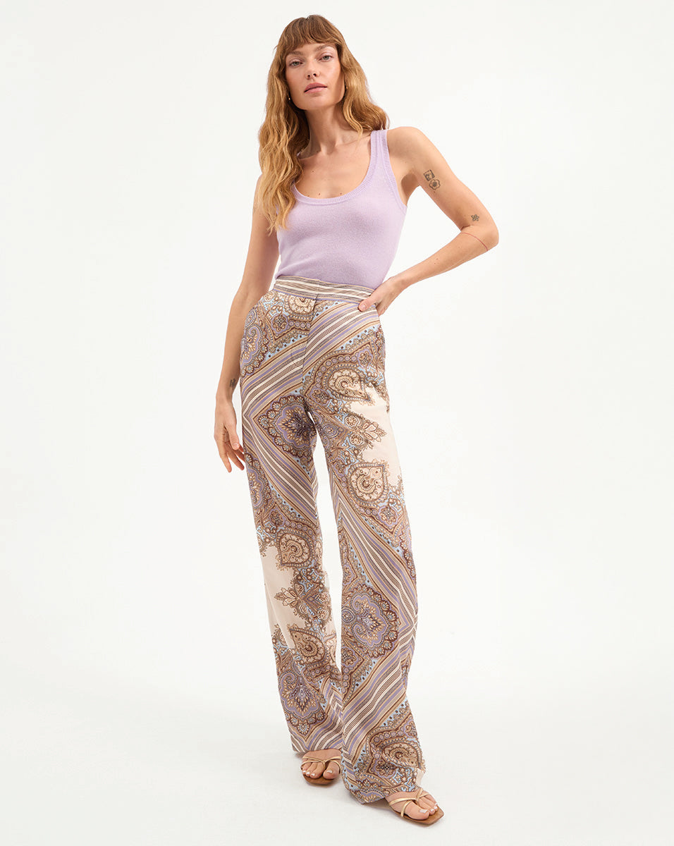 Silk Pants for Women | High Waist Wide Leg | Grigore