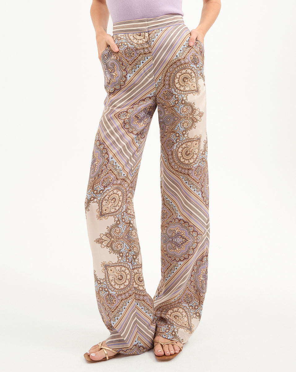 Silk Pants for Women | High Waist Wide Leg | Grigore