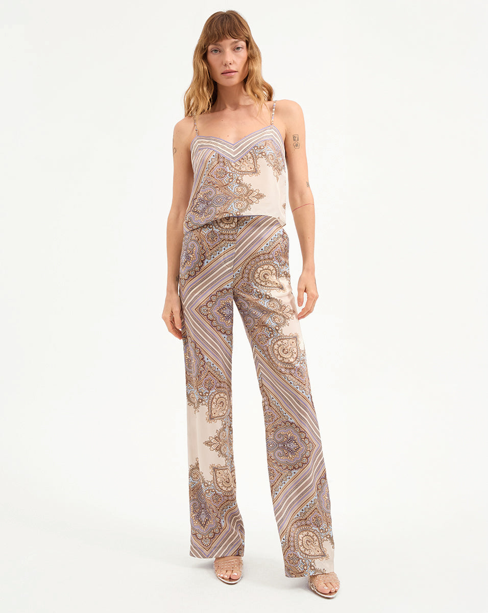 Silk Pants for Women | High Waist Wide Leg | Grigore