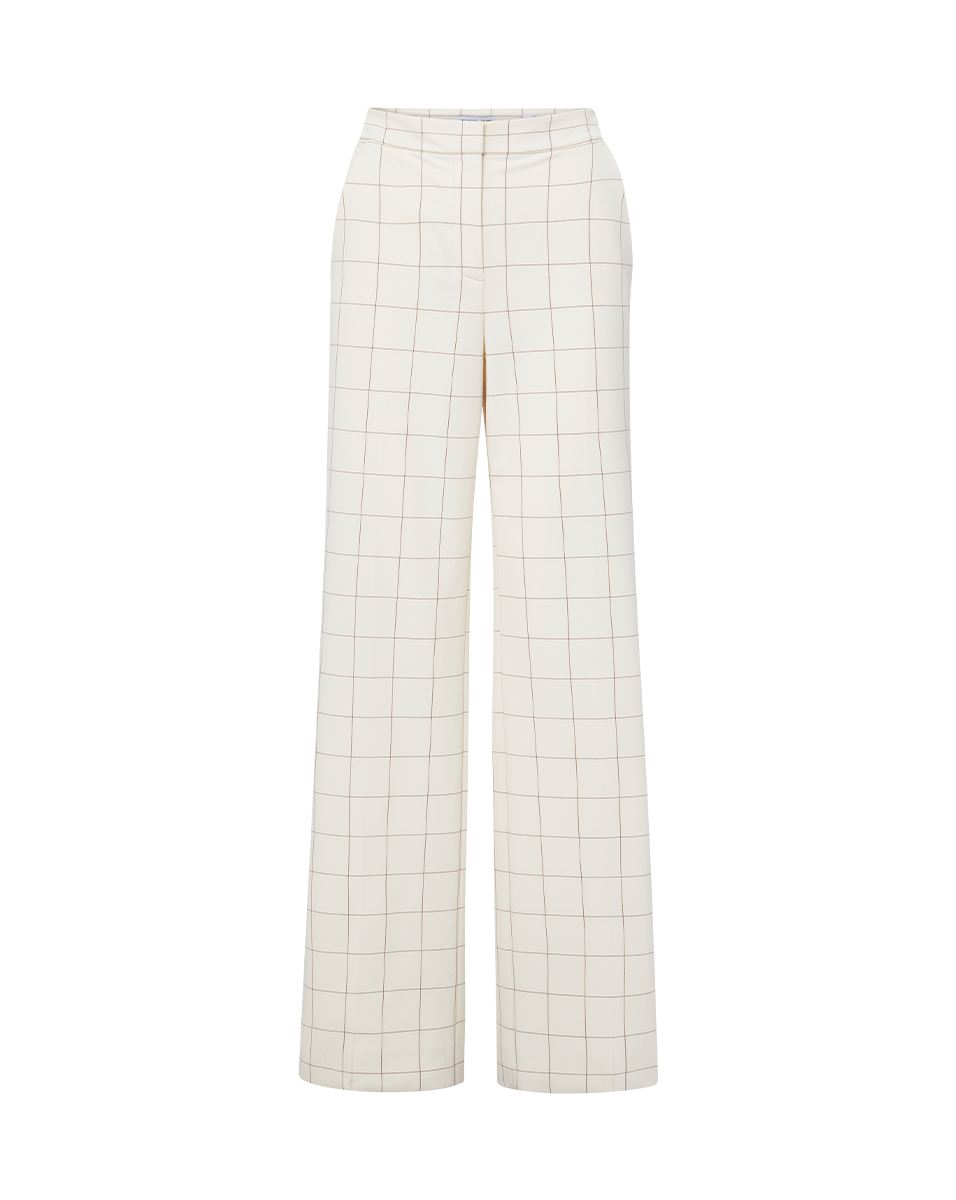 Wide-Leg Plaid Pants for Women | Tonelli High-Waisted Stretch