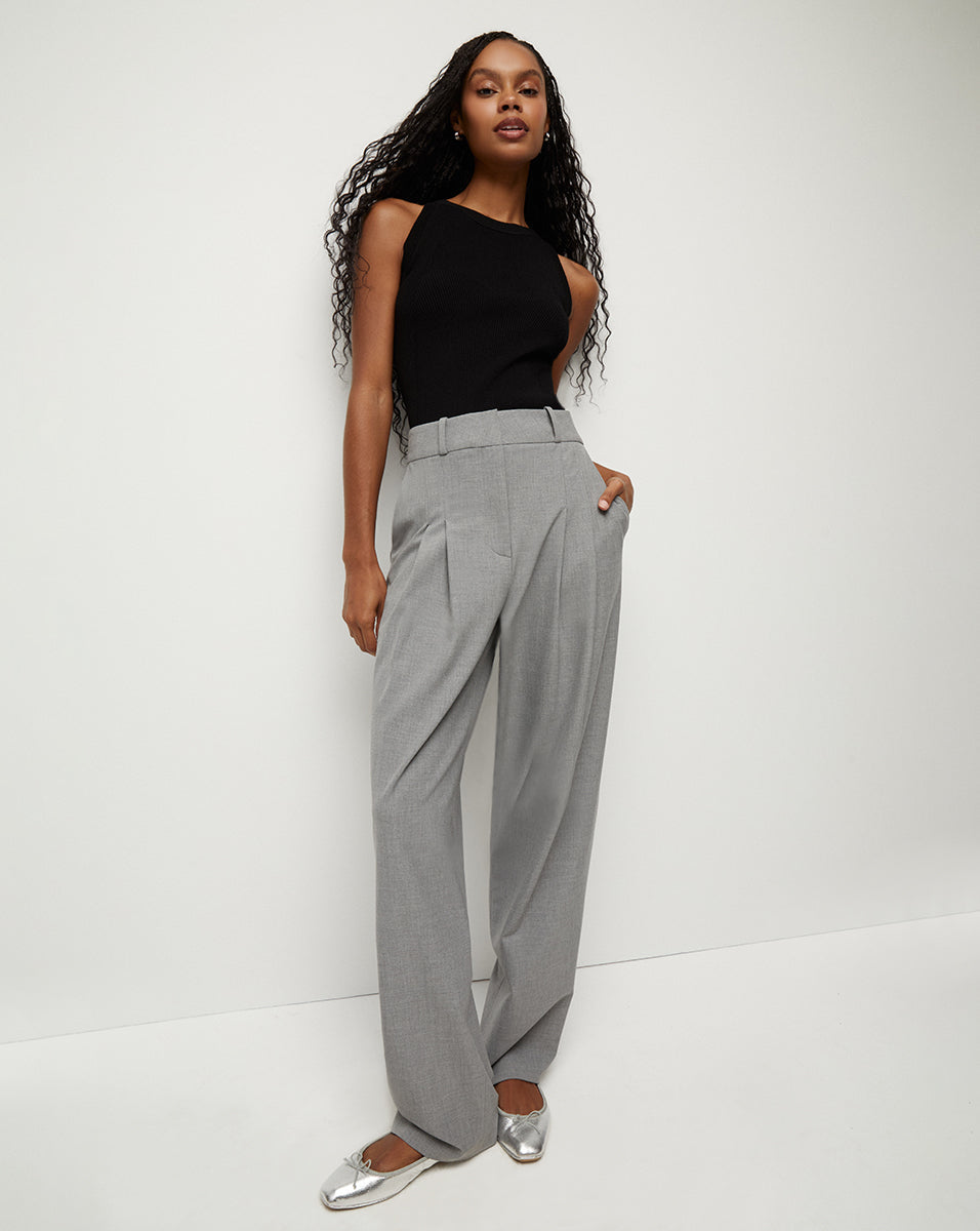 Relaxed Fit Lagarde Pants for Women | Lightweight Suiting Fabric