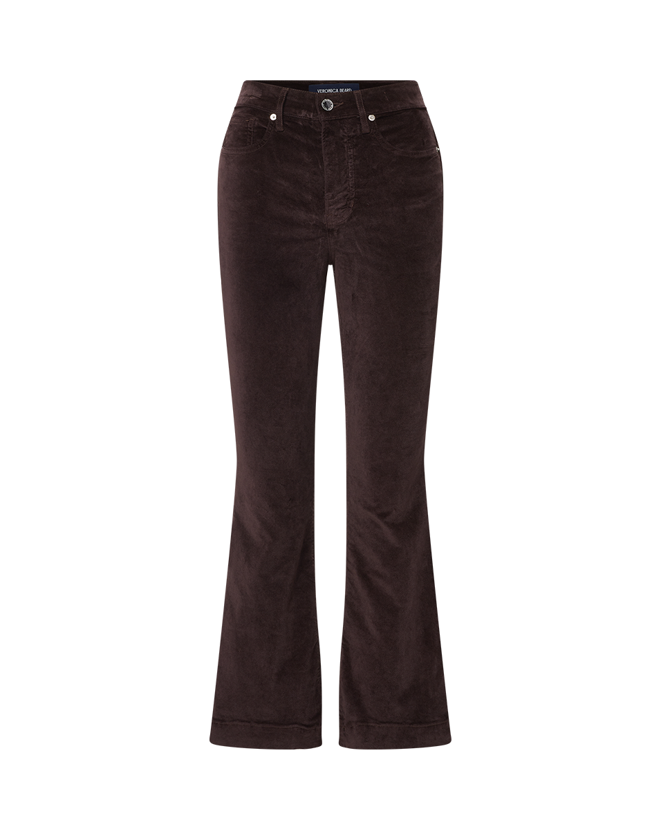 Velvet Kick-Flare Pants High-Rise Slim Fit | Carson