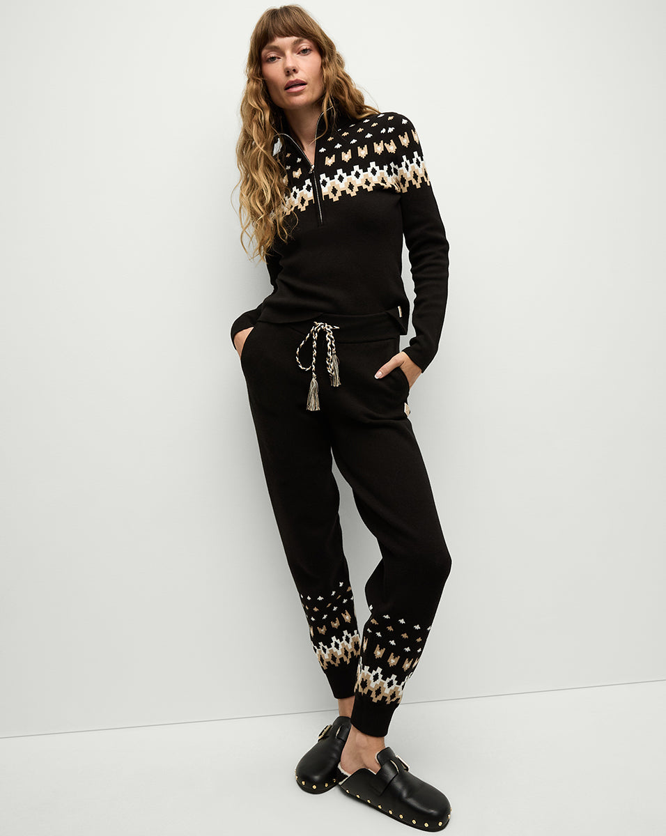 Organic Cotton Knit Joggers with Wide Waistband & Ribbed Cuffs | Fairbanks JoJo