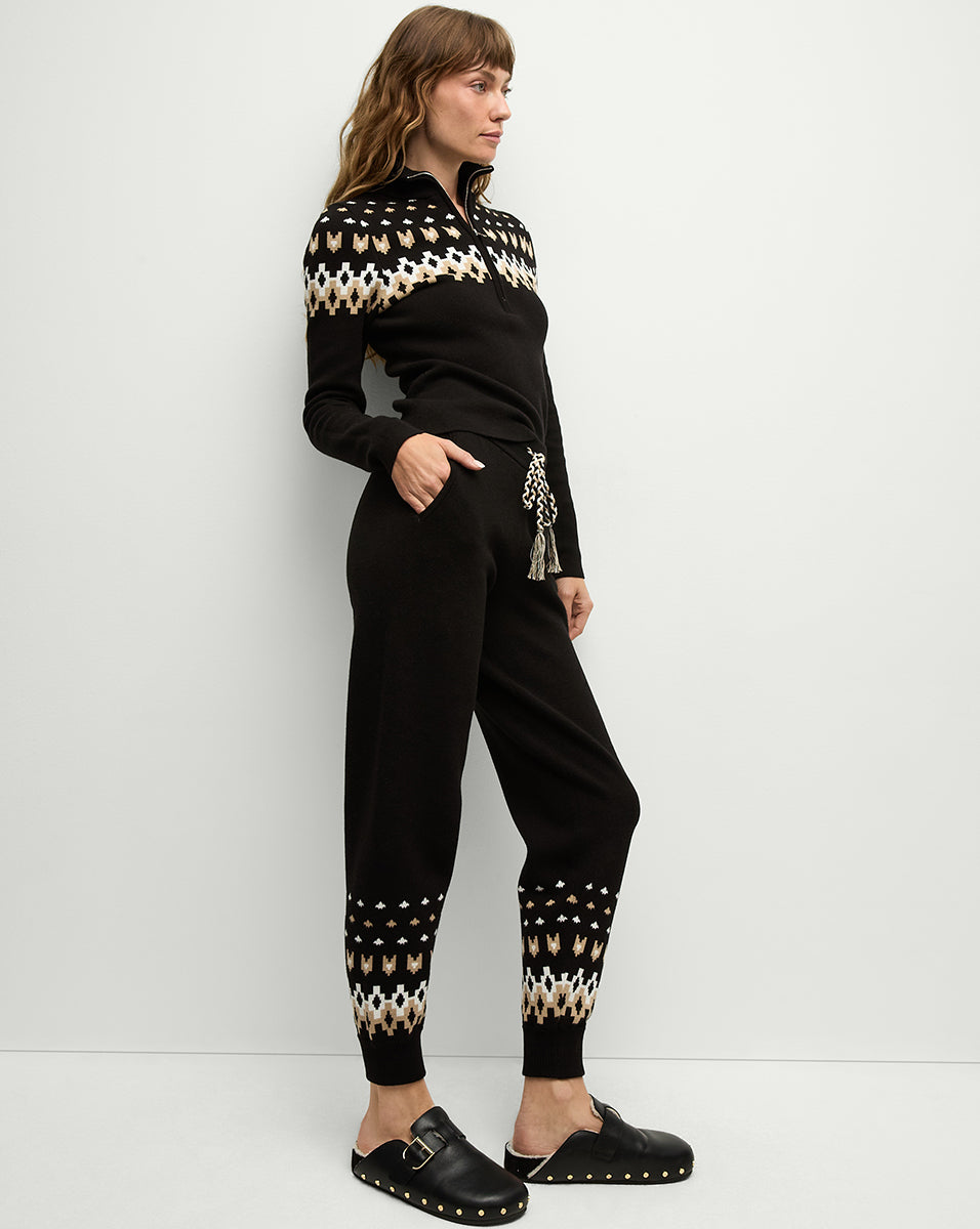 Organic Cotton Knit Joggers with Wide Waistband & Ribbed Cuffs | Fairbanks JoJo
