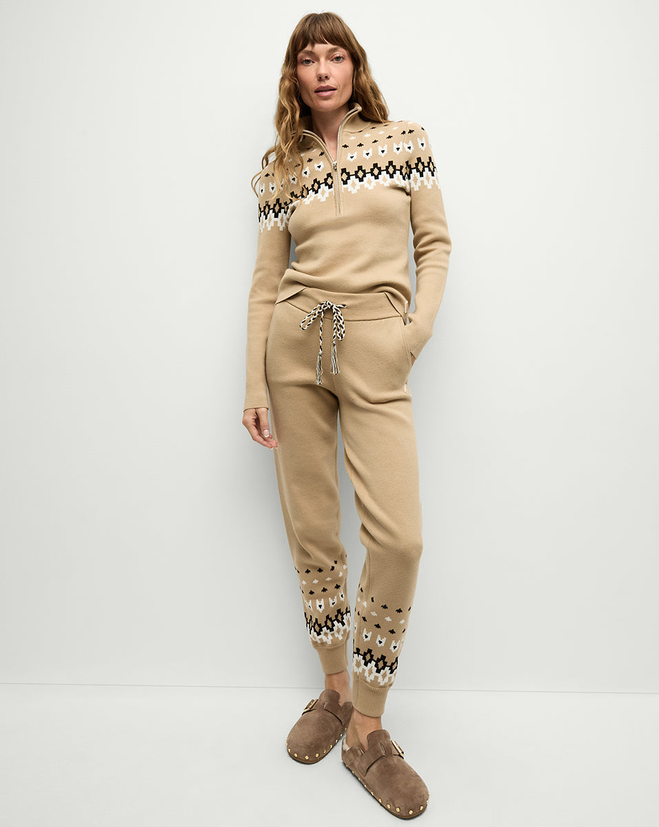 Organic Cotton Knit Joggers with Wide Waistband & Ribbed Cuffs | Fairbanks JoJo