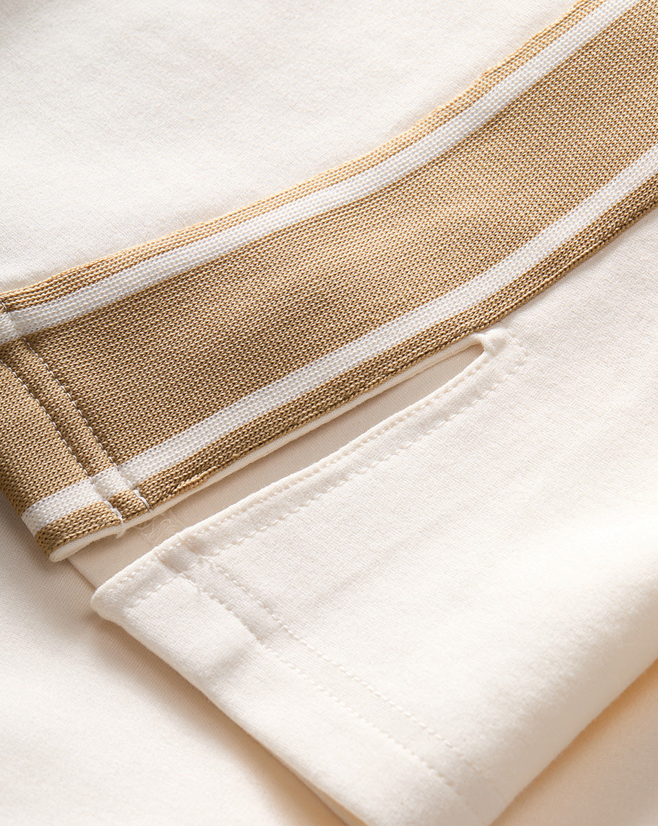 Flare Pants with Elastic Waistband & Front-Split Hem | Sun Valley Petra