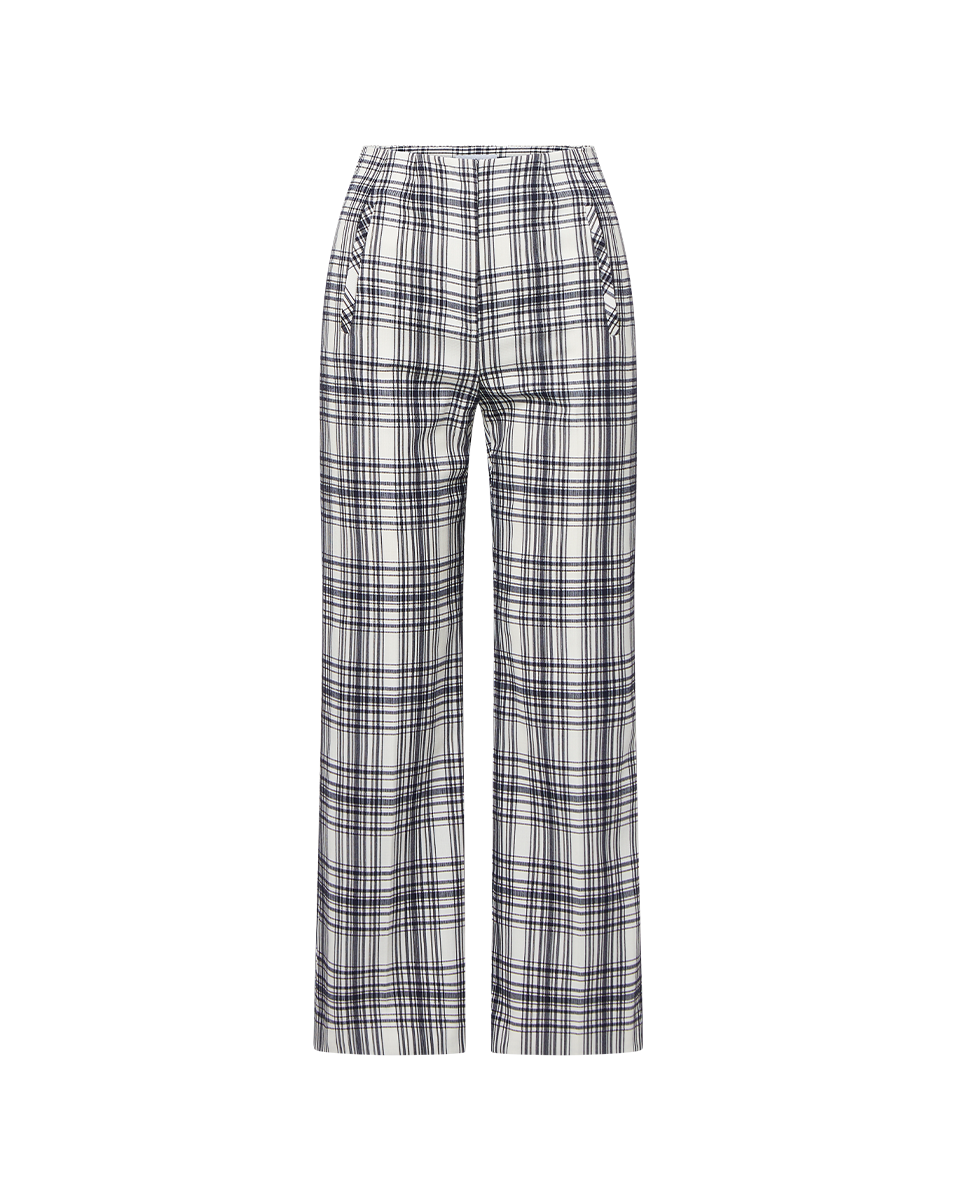 High-Rise Wide-Leg Plaid Pants for Women | Dova Pant