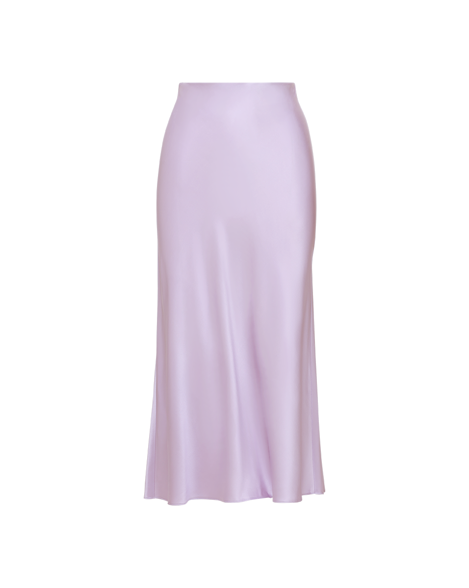 Stretch-Silk Slip Skirt with Midi Silhouette | Clover