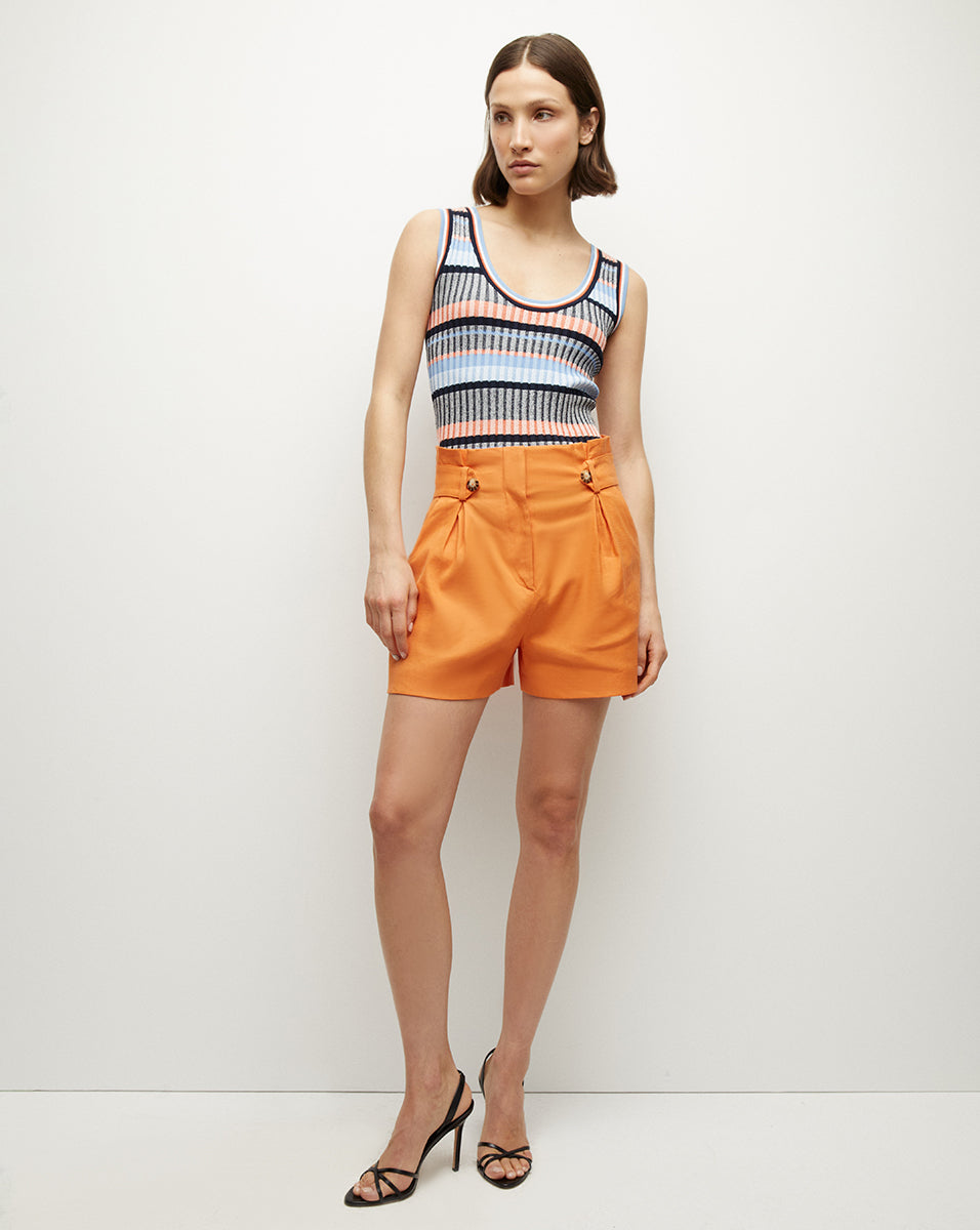 Stretch Linen Shorts for Women with Adjustable Waist | Franzi