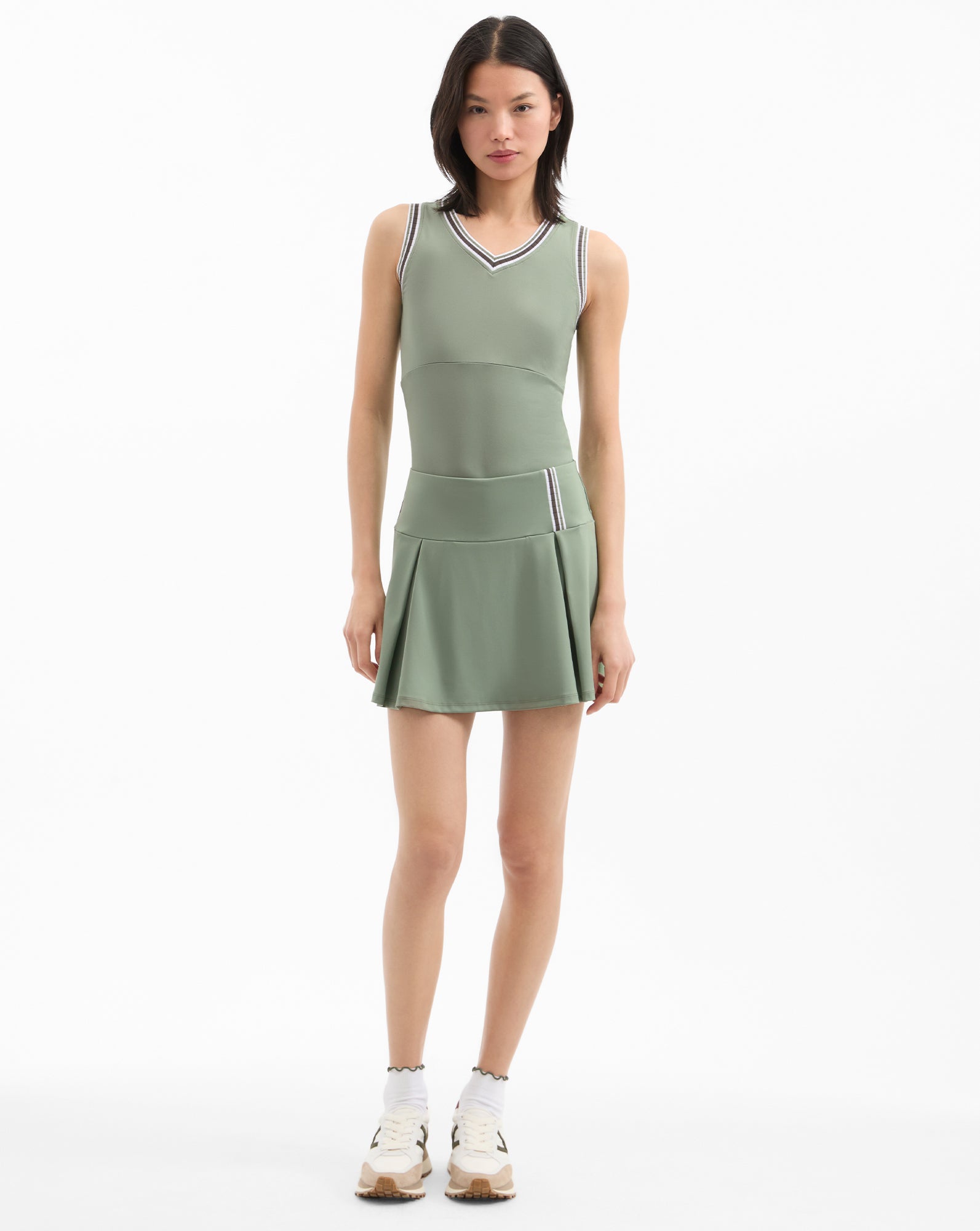 Pleated Tennis Skort with Moisture-Wicking Fabric & Inner Shorts | Deuce