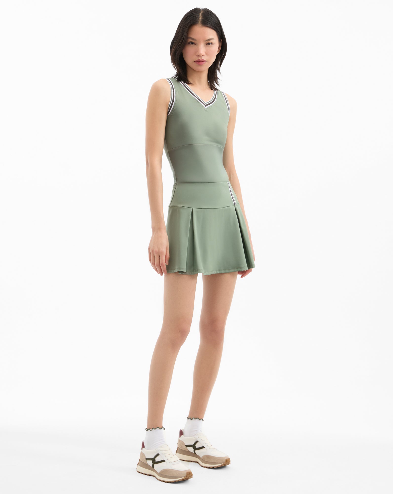 Pleated Tennis Skort with Moisture-Wicking Fabric & Inner Shorts | Deuce