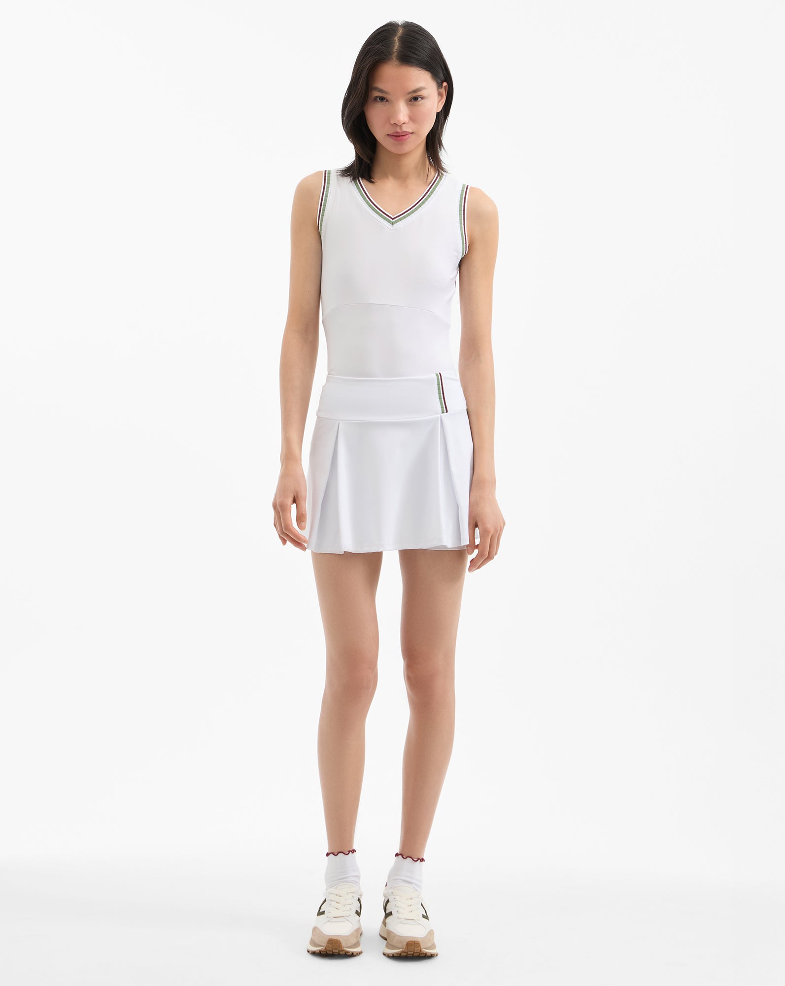 Pleated Tennis Skort with Moisture-Wicking Fabric & Inner Shorts | Deuce