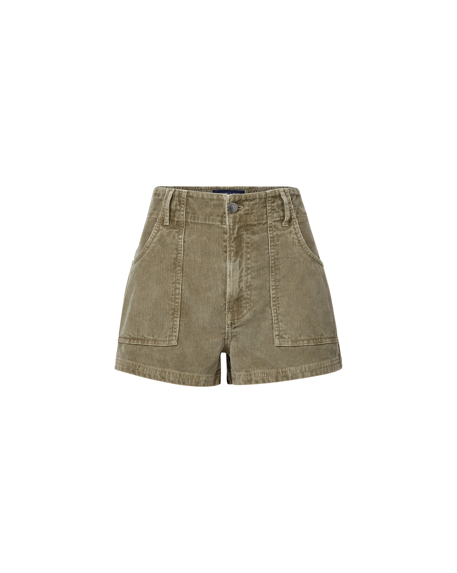 Women's Corduroy Shorts with Elastic Waist & Pockets | Sally A-Line
