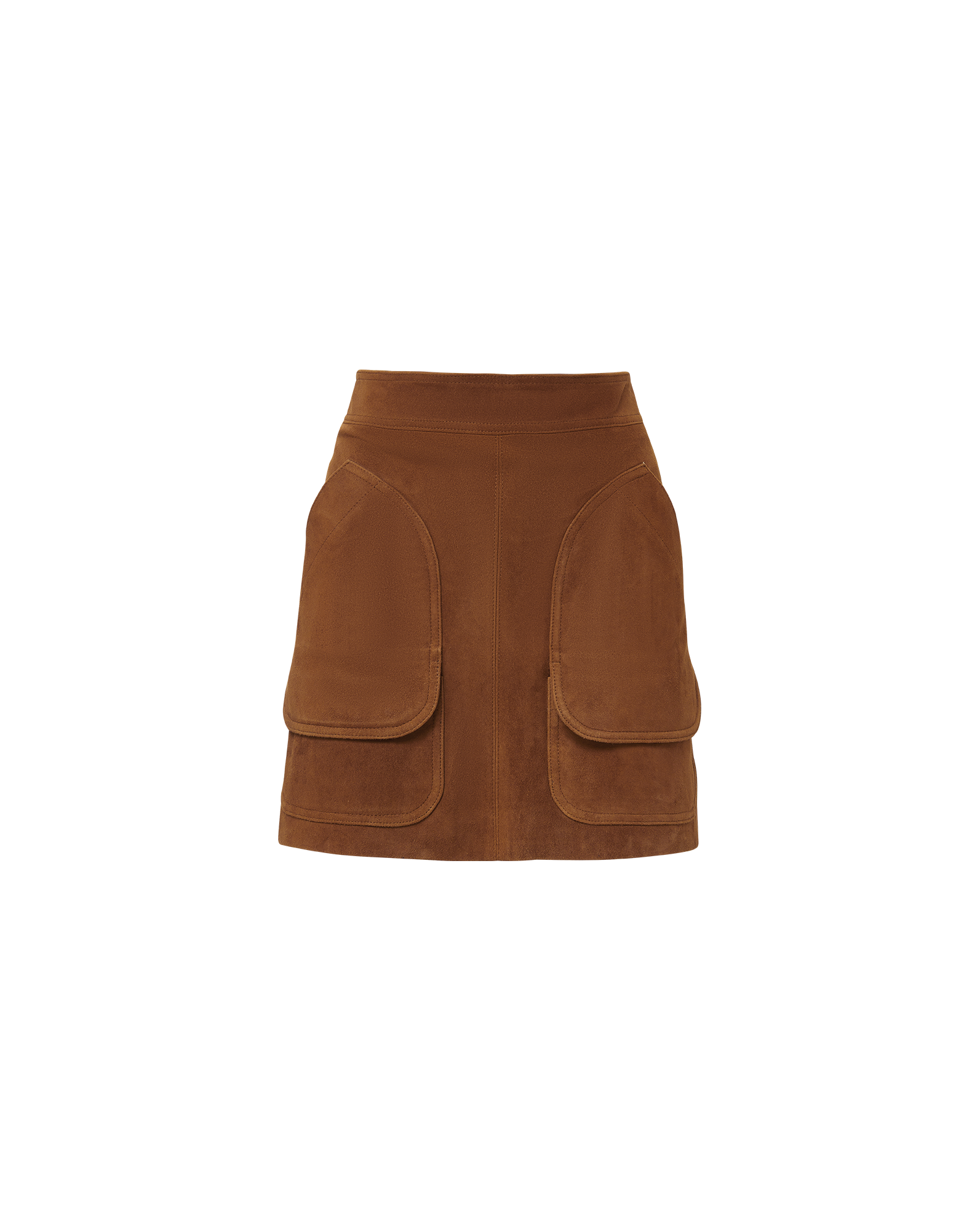 High-Waisted Suede Mini Skirt with Pockets | Norwood