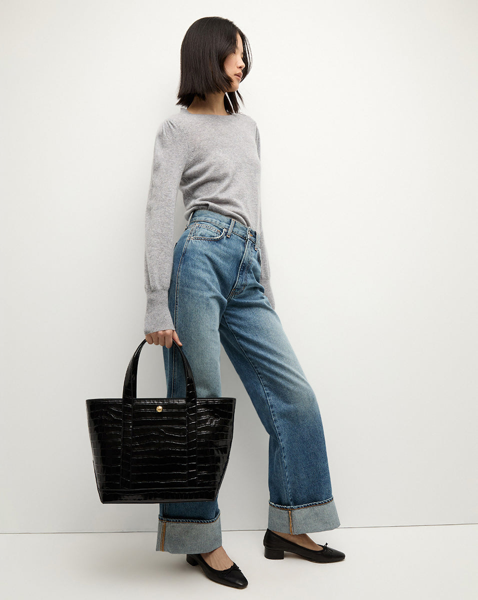Luxury Cashmere Sweater with Button Accent | Nelia Pullover