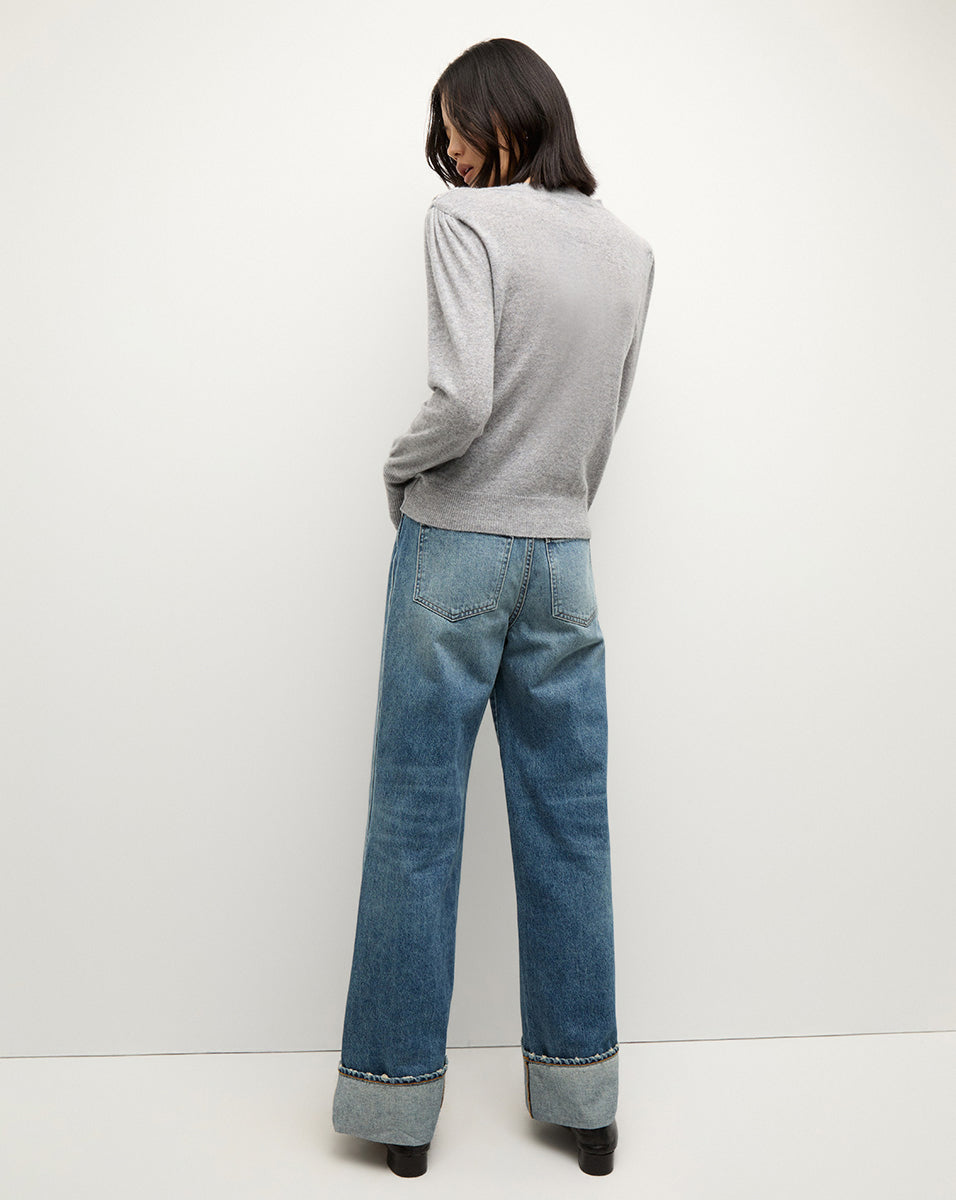 Luxury Cashmere Sweater with Button Accent | Nelia Pullover