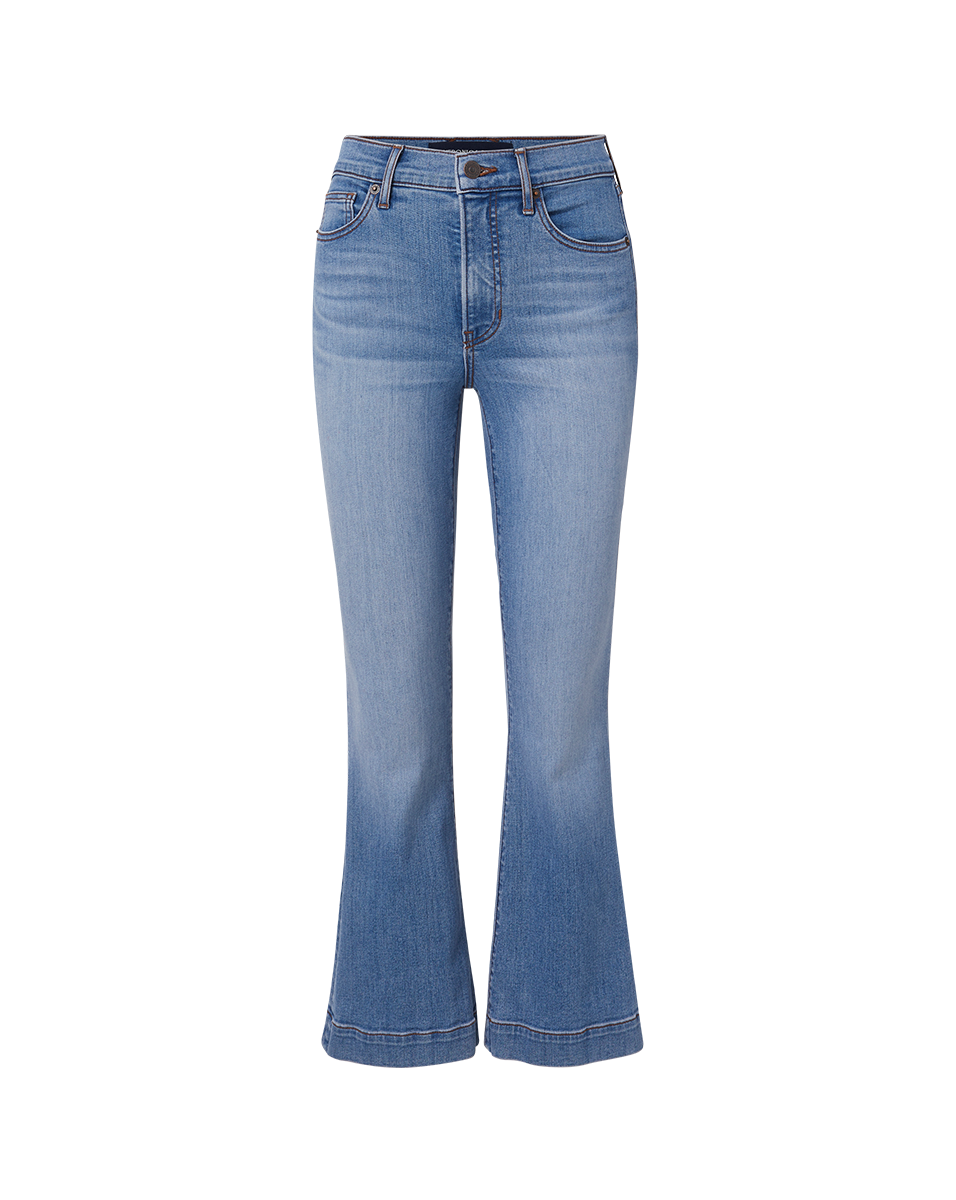 High-Rise Kick-Flare Jeans in Classic Black Wash | Carson