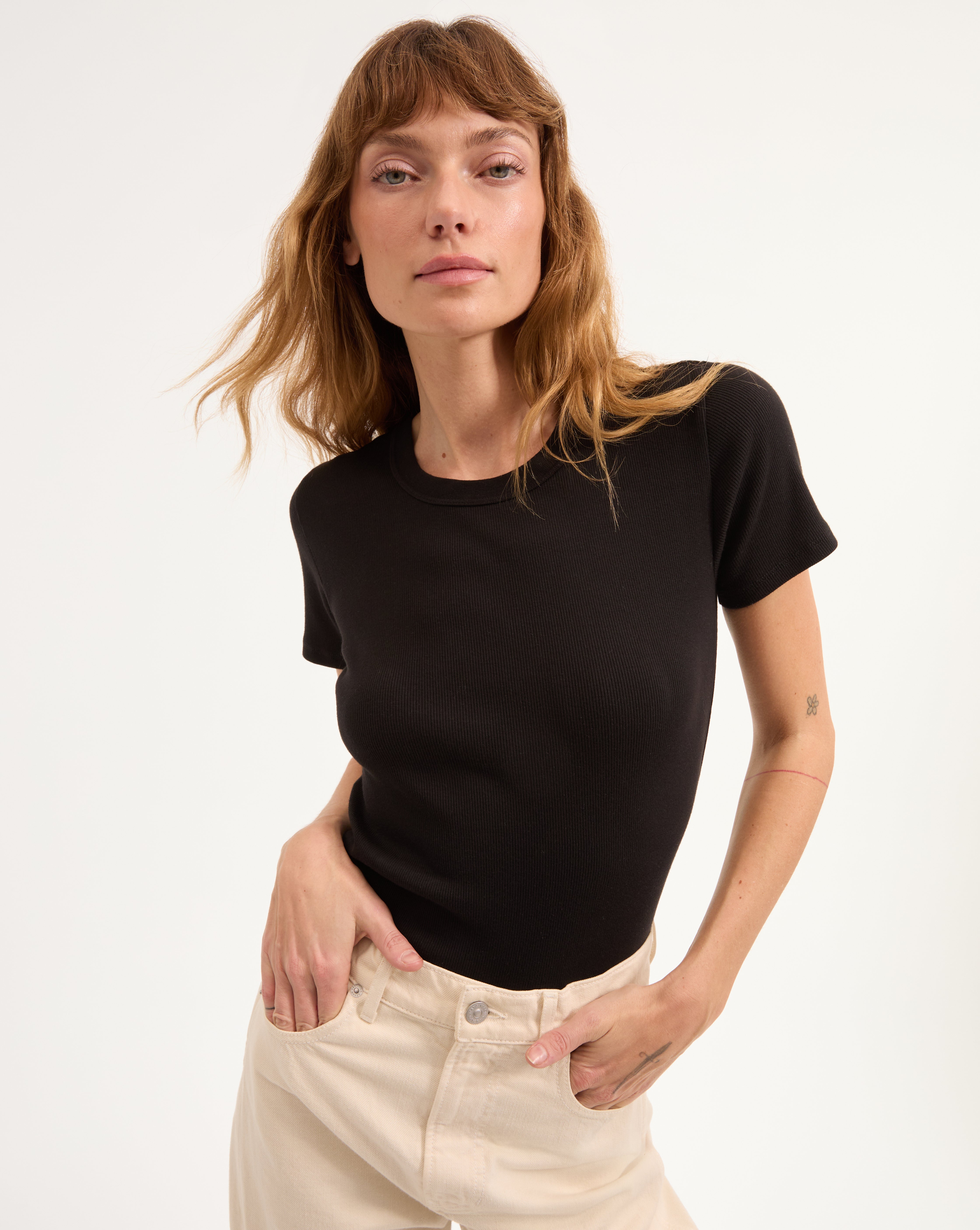 Ribbed Cotton T-Shirt for Men | Soft & Stretchy | Pruitt