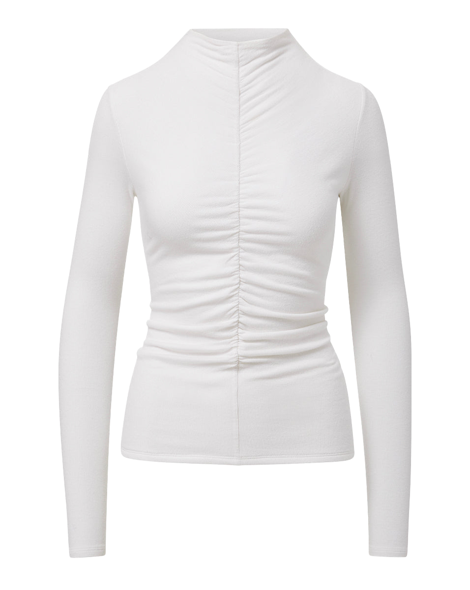 Ruched Turtleneck Top for Women | Soft-Stretch Modal Blend