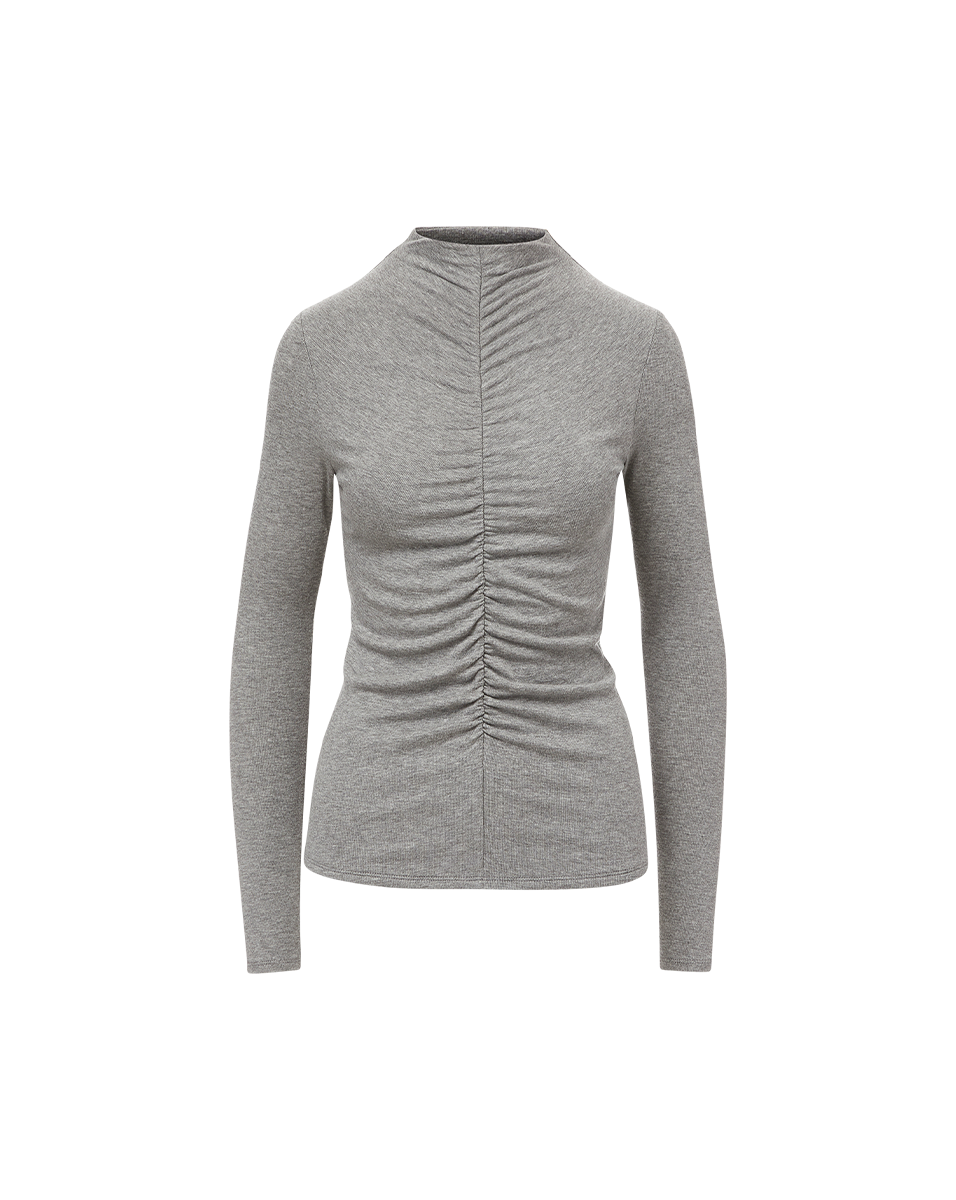 Ruched Turtleneck Top for Women | Soft-Stretch Modal Blend