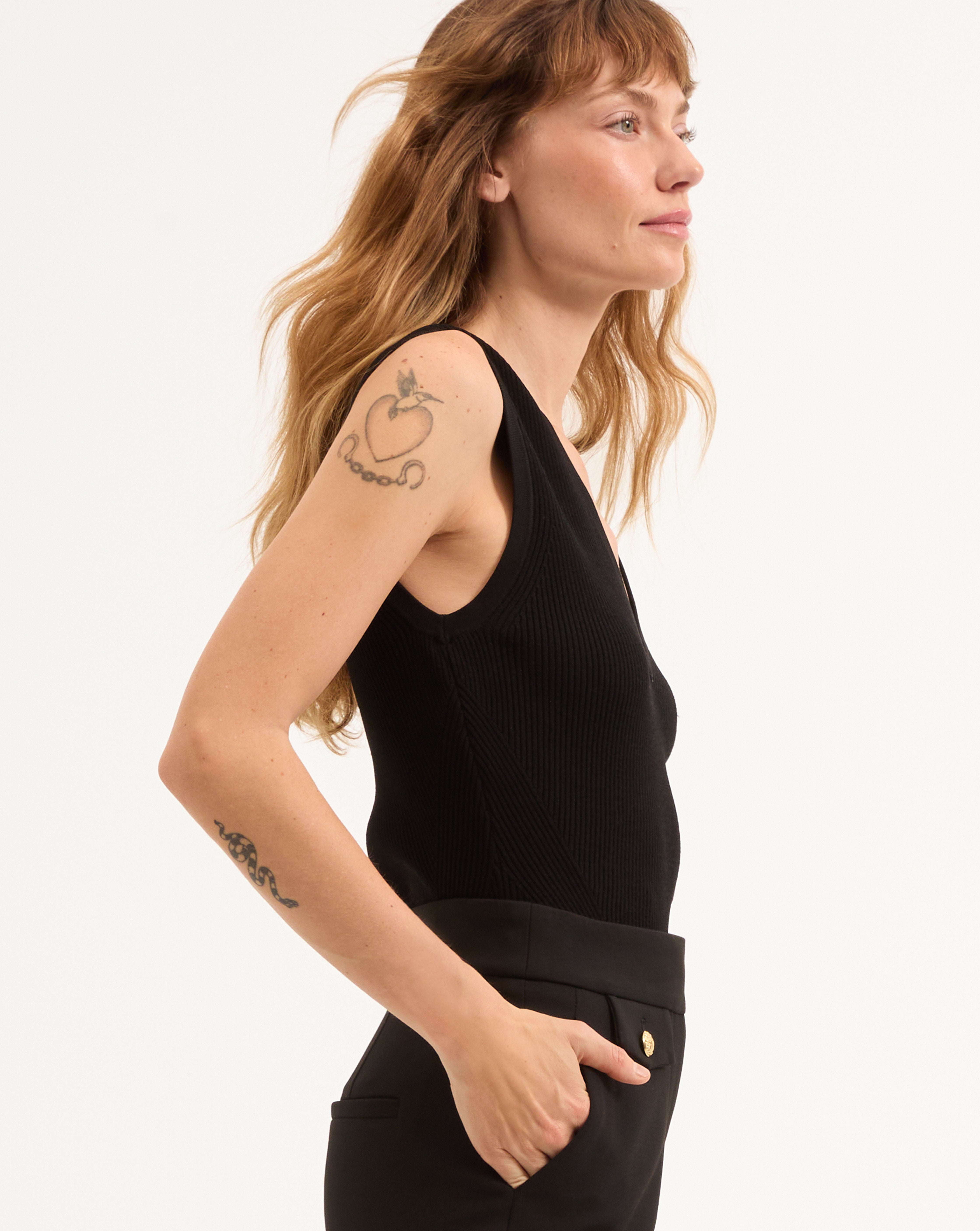 Ribbed Viscose Knit Tank Top for Women | Sid