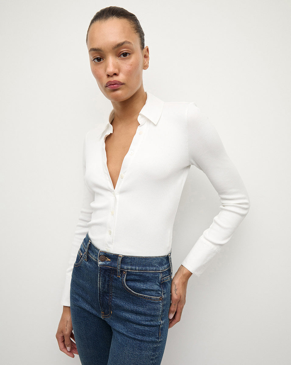 Stretch Cotton Button-Down Shirt for Work & Weekend | Scottie