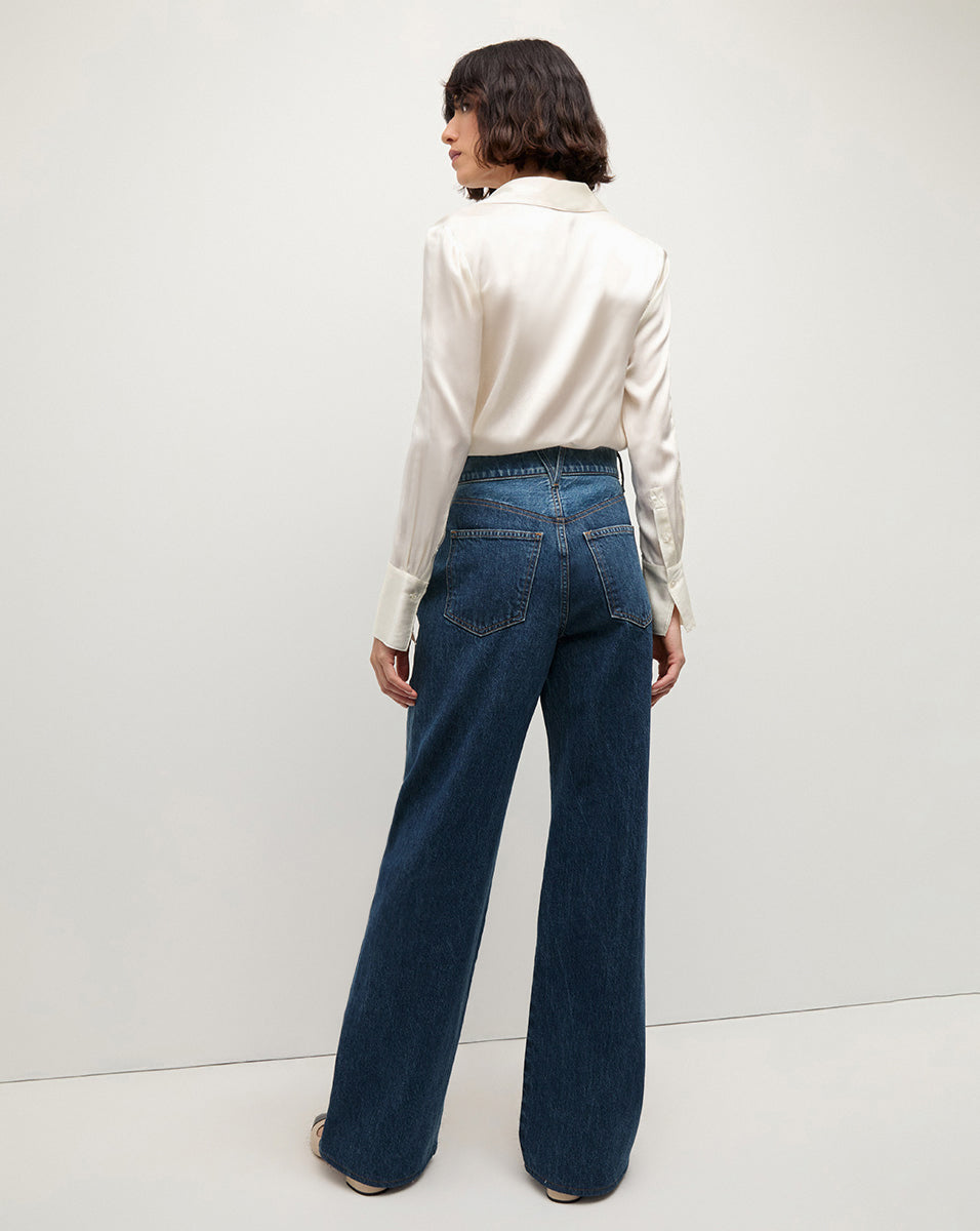 Silk Button-Down Shirt for Women | Monique Relaxed Fit
