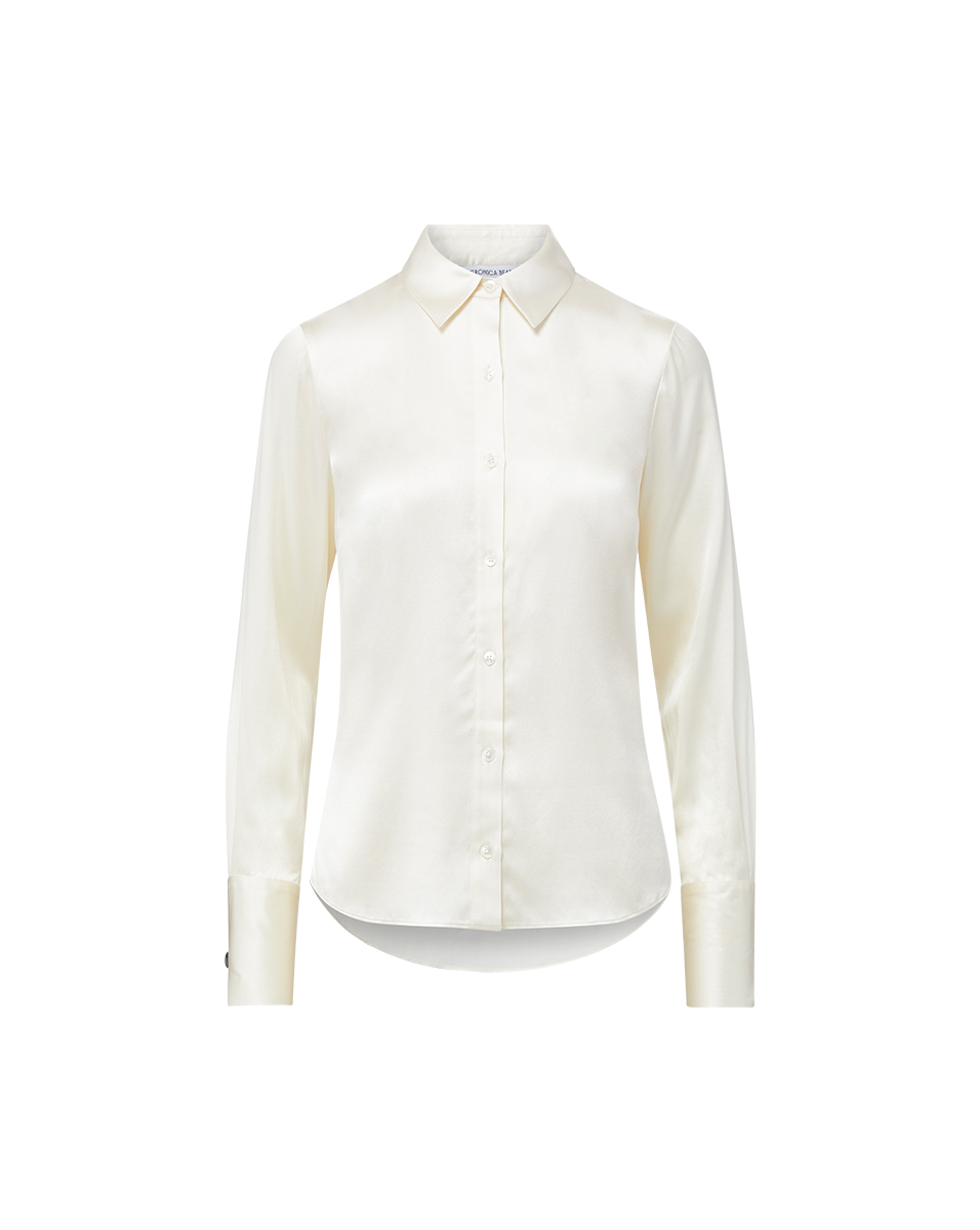 Silk Button-Down Shirt for Women | Monique Relaxed Fit