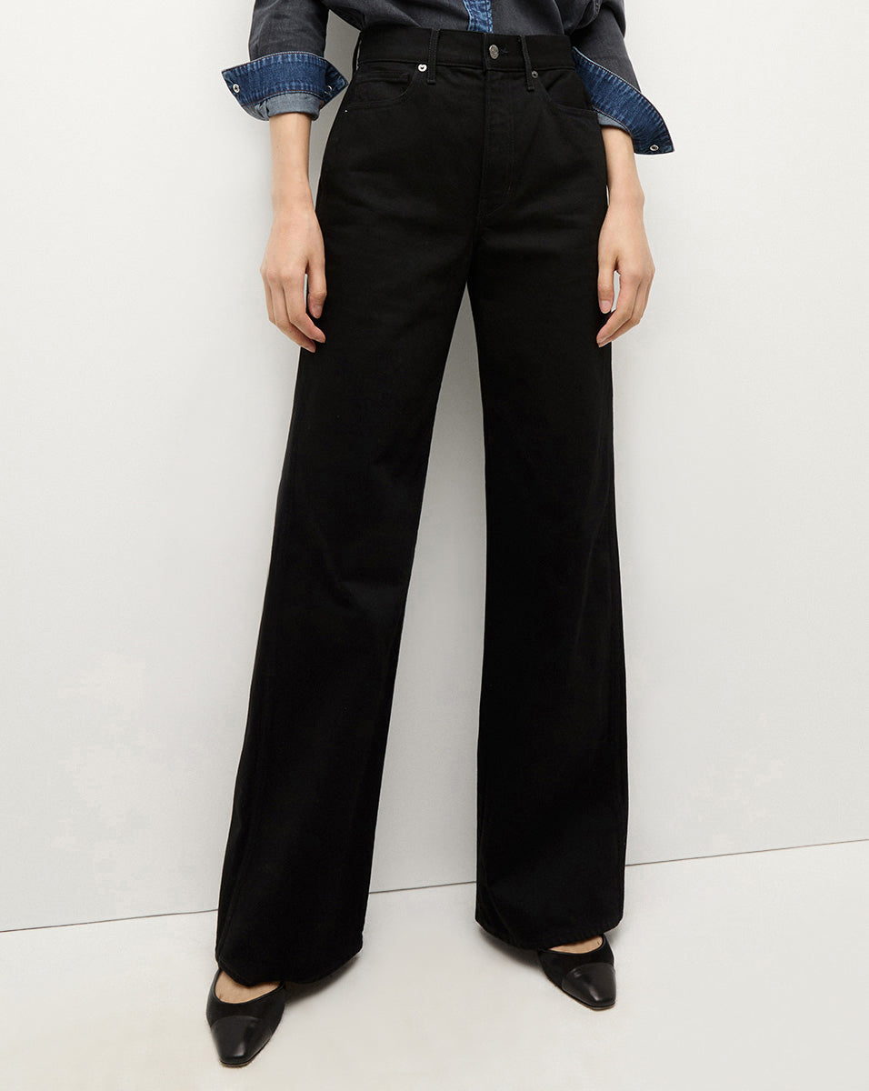 High-Rise Wide-Leg Jeans in Timeless Blue Wash | Taylor