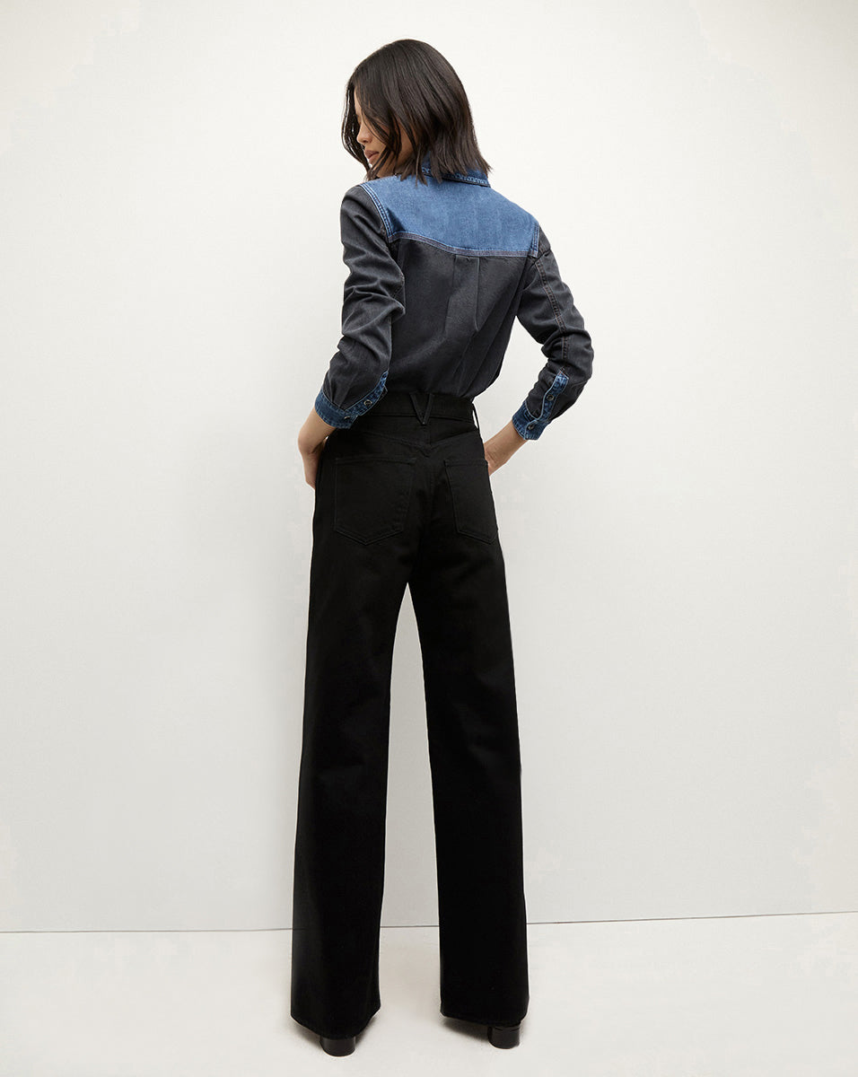 High-Rise Wide-Leg Jeans in Timeless Blue Wash | Taylor