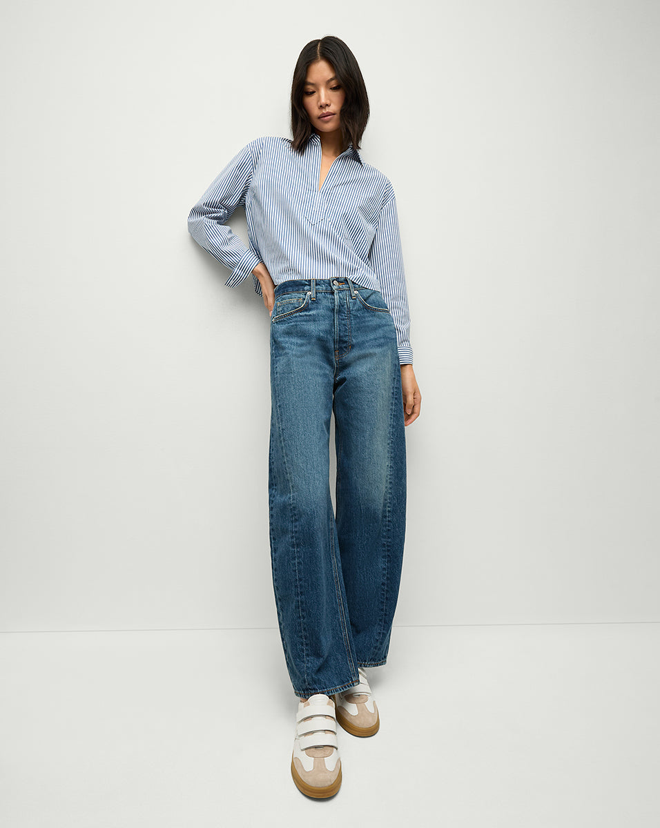 High-Rise Barrel Jean | Relaxed Fit Non-Stretch Italian Denim | Ryder