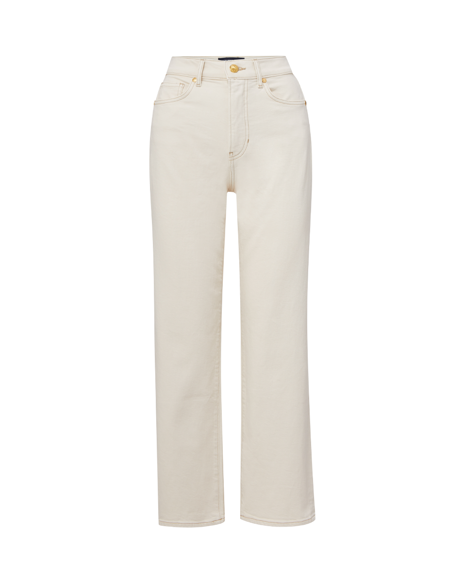 High-Rise Straight-Leg Jeans for Women | Premium Italian Denim