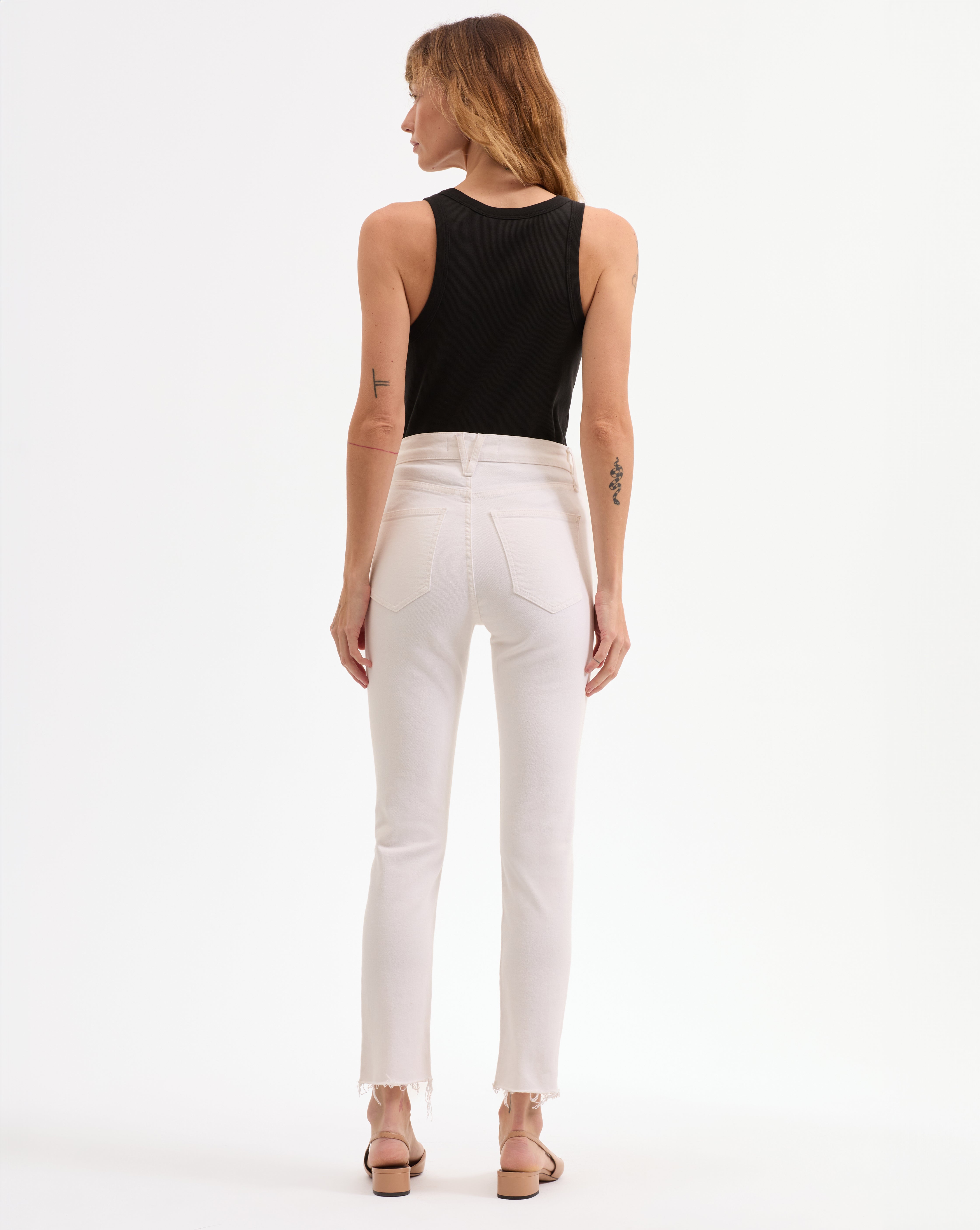 High-Rise Slim-Fit Skinny Flare Jeans | Carly Denim
