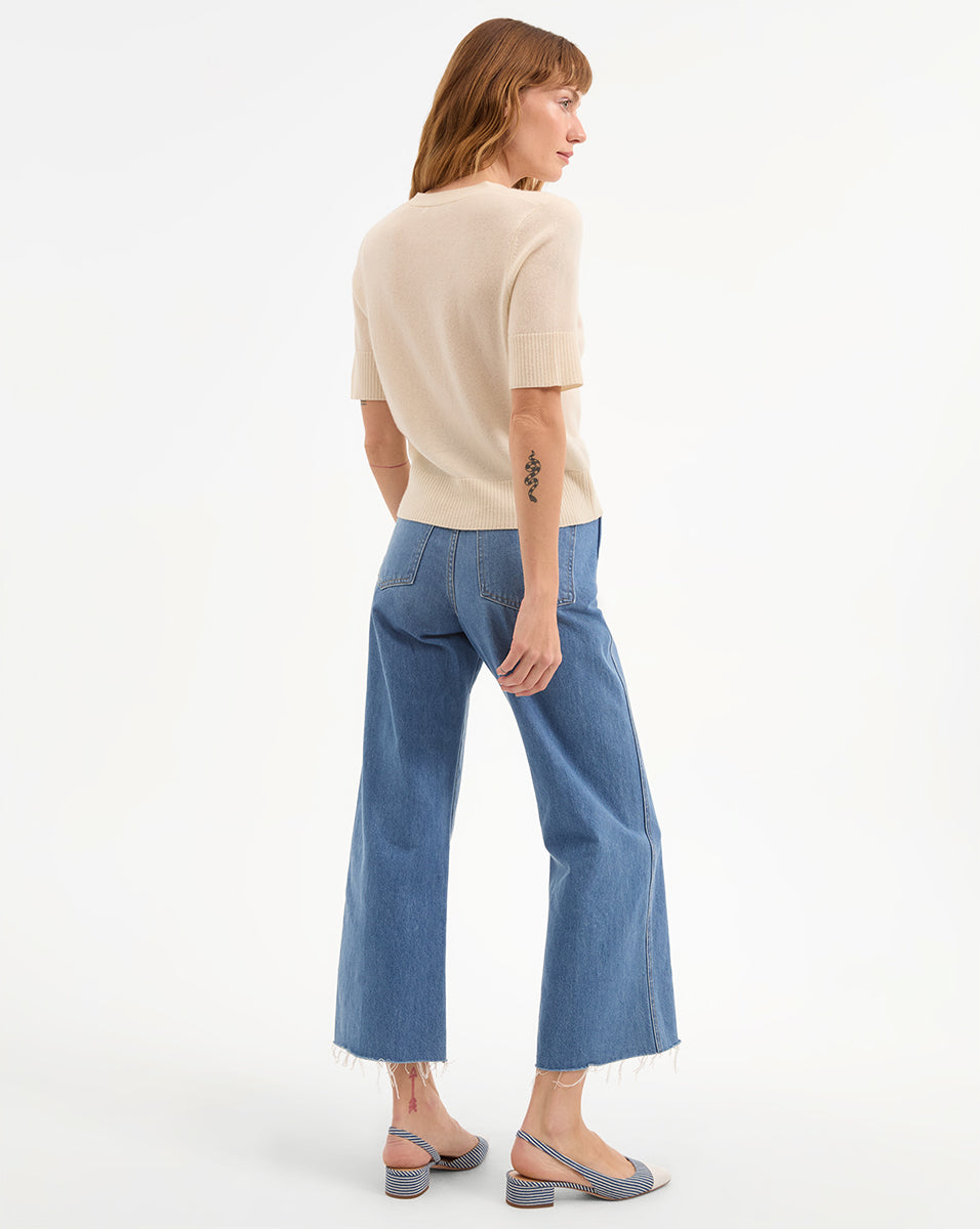 Short Sleeve Cashmere Cardigan for Women | Solene