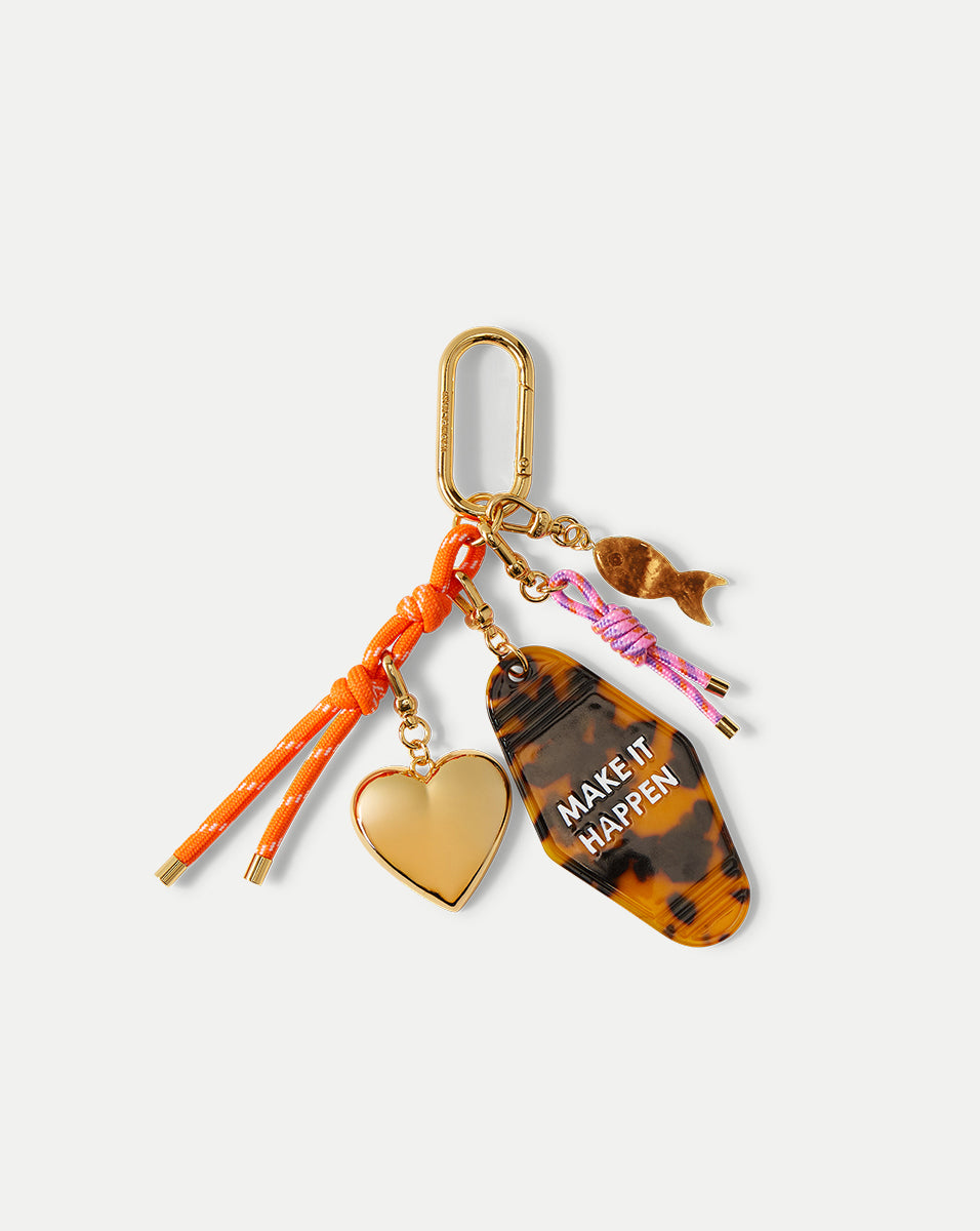 Gold-Plated Cluster Bag Charm with Amazonite Fish | Lulu Frost