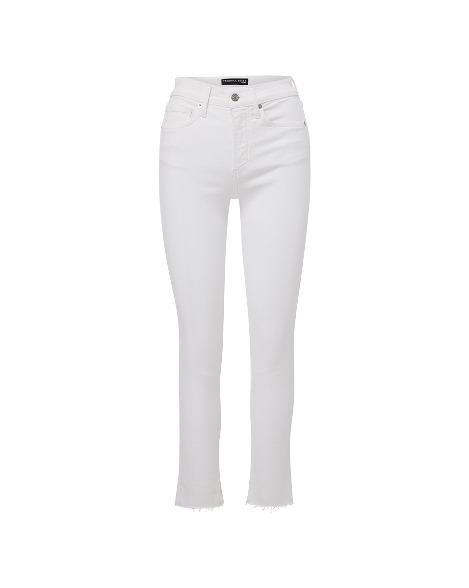 Raw Hem Kick-Flare Jeans in Non-Stretch Denim | Carly