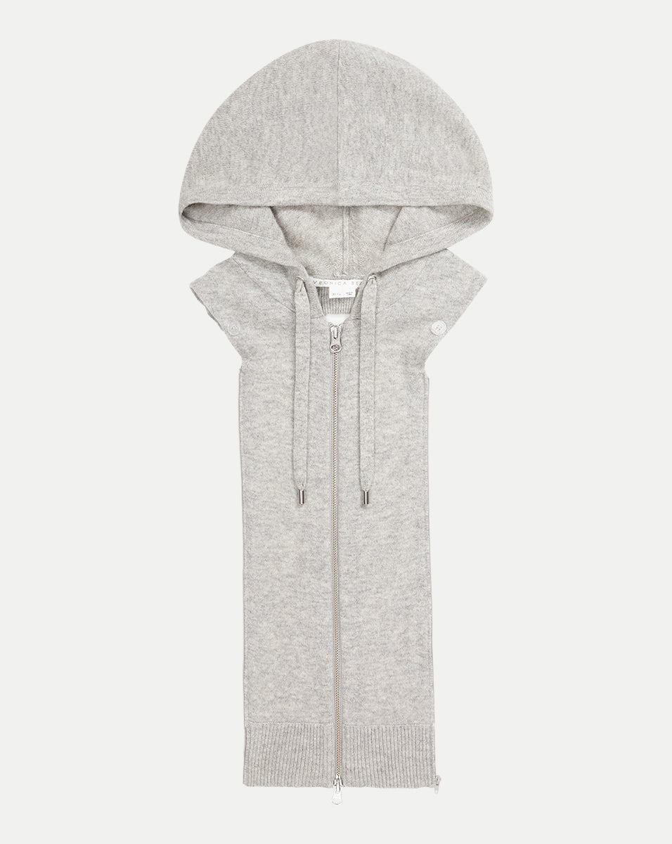 Cashmere Hoodie Dickey for Layering | Merino Wool Blend & Adjustable Fit