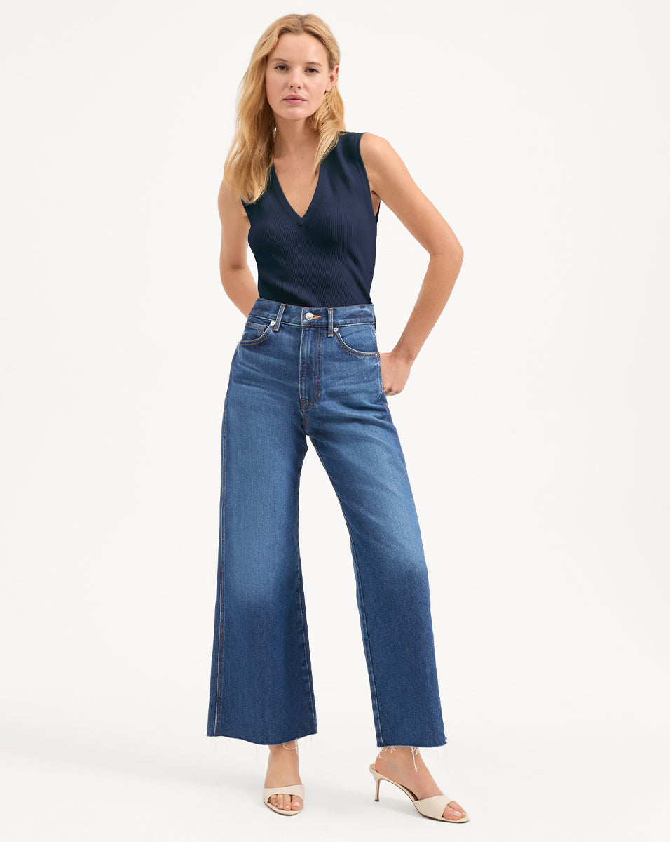 Ribbed Viscose Knit Tank Top for Women | Sid